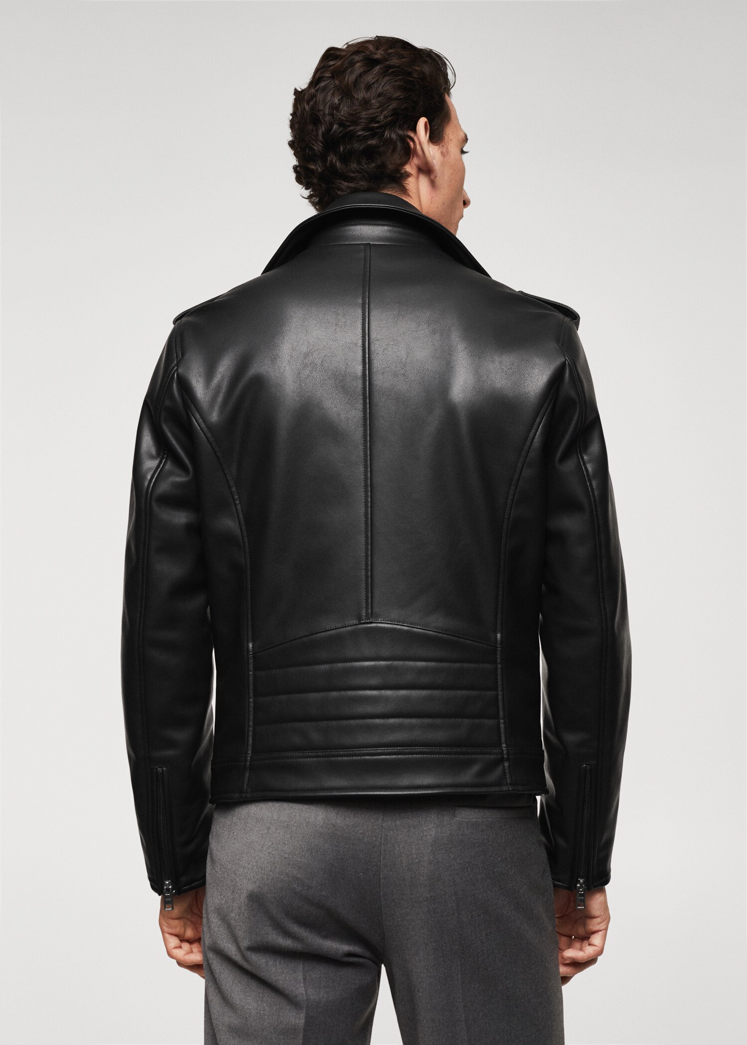 Leather-effect biker jacket - Reverse of the article