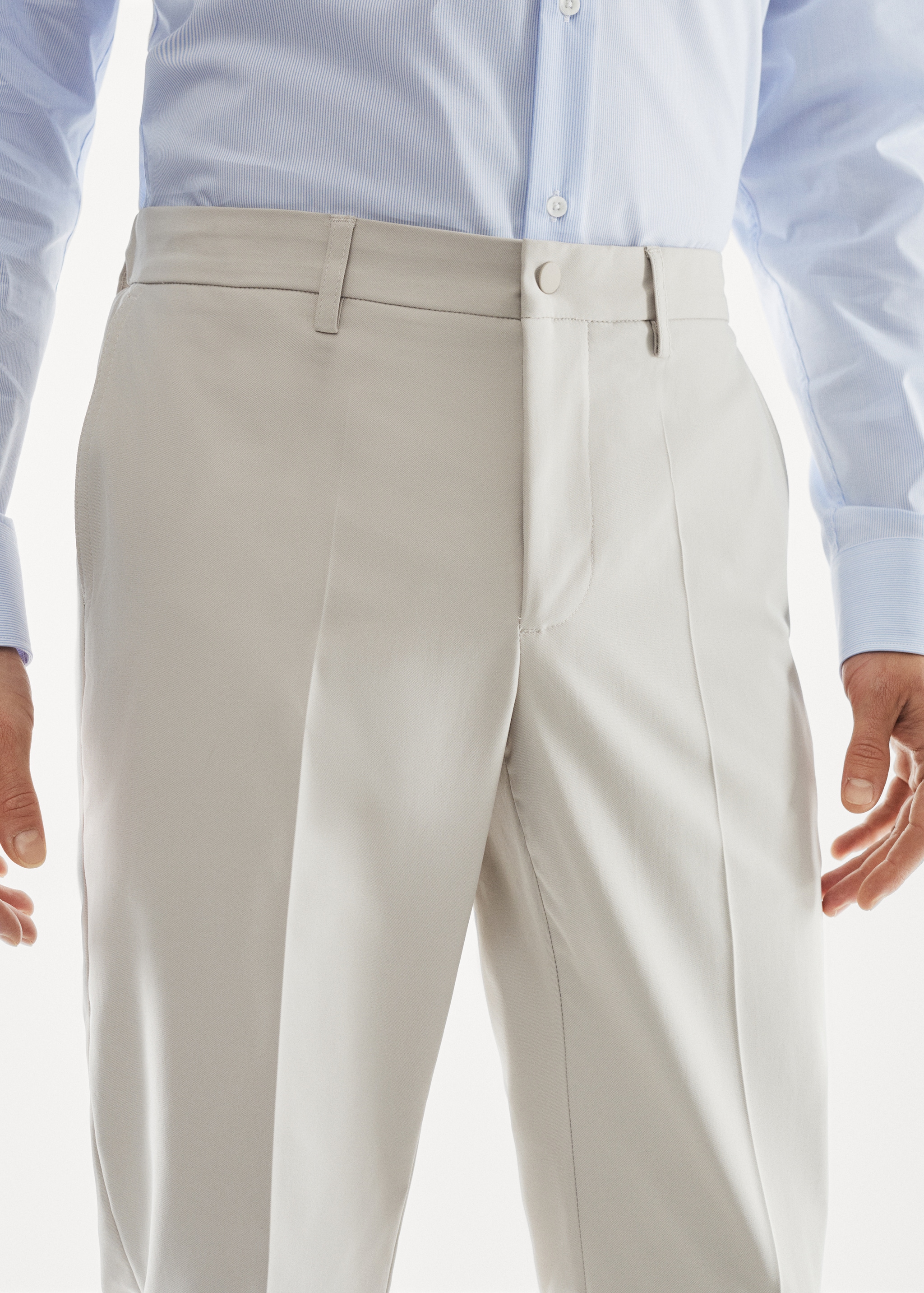 Pantalón traje slim fit tejido técnico - Detalle del artículo 1