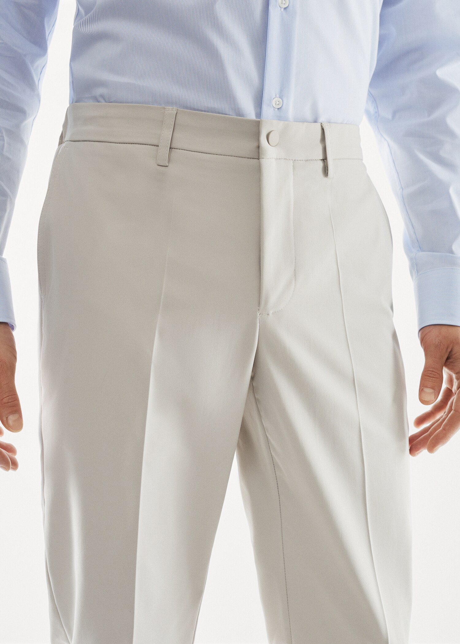 Slim Fit-Anzughose aus technischem Gewebe - Detail des Artikels 1