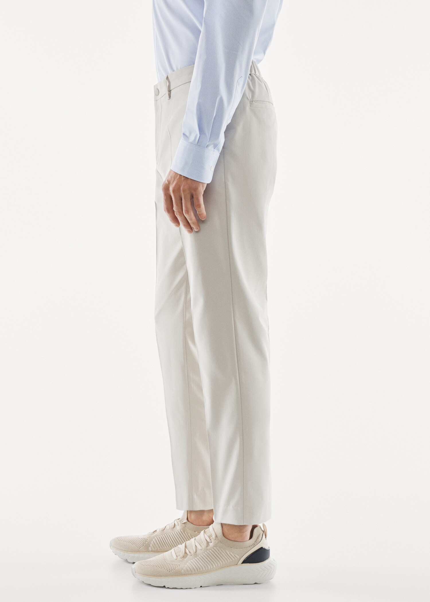 Slim Fit-Anzughose aus technischem Gewebe - Detail des Artikels 6