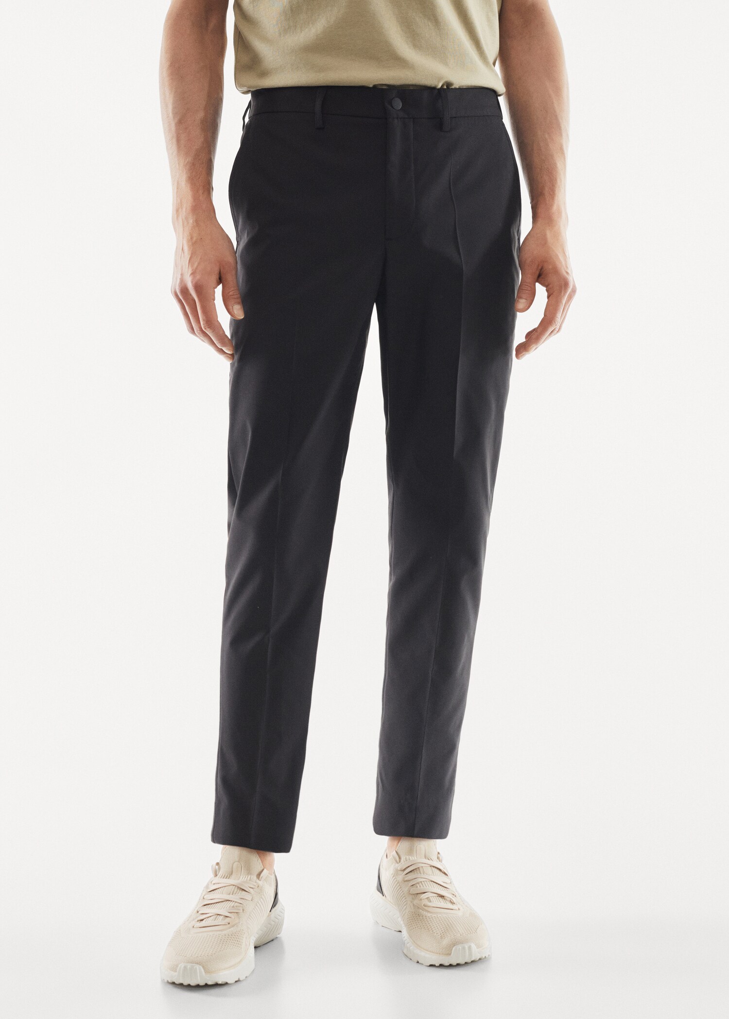 Slim-fit technical suit trousers - Medium plane