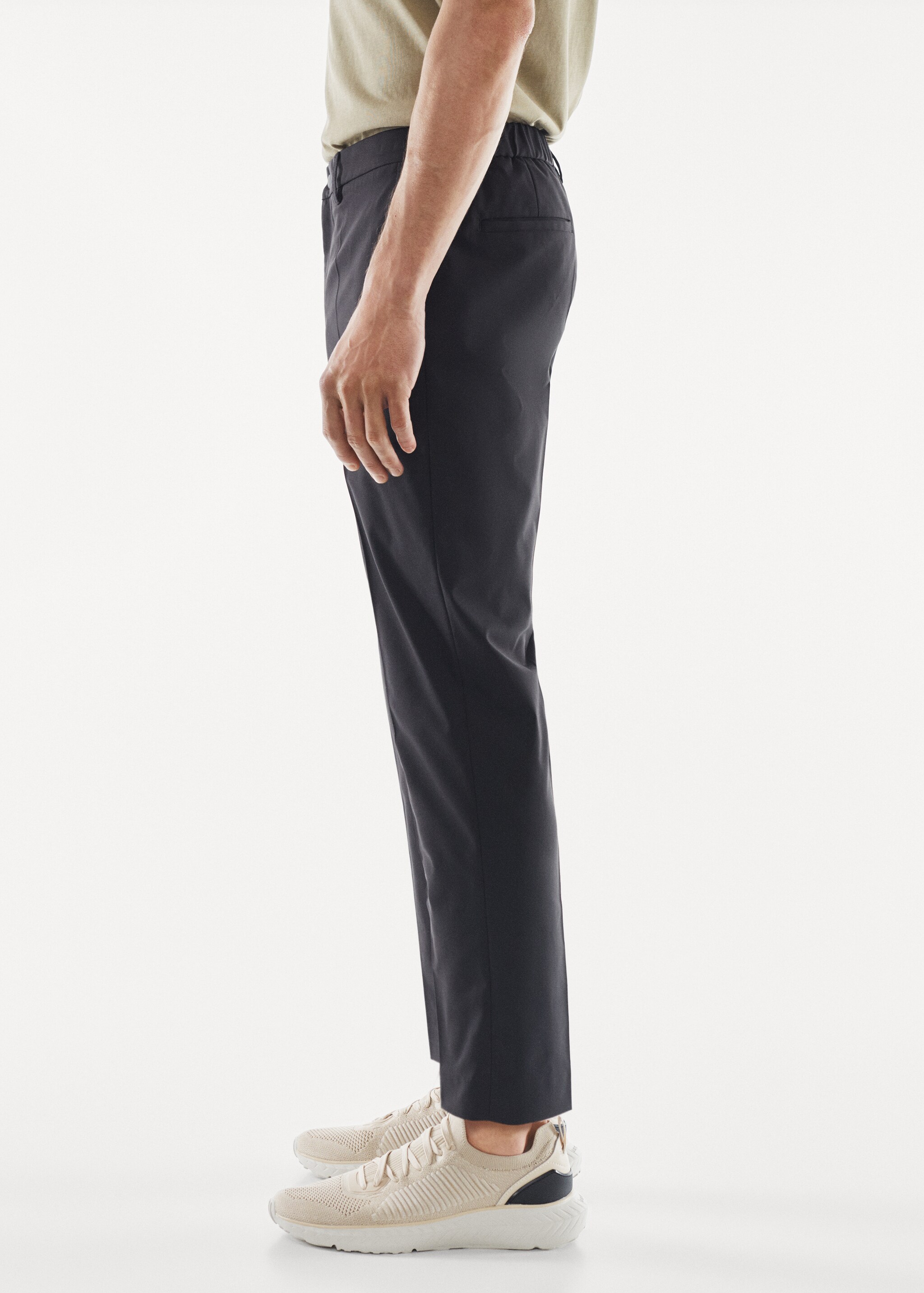 Slim-fit technical suit trousers - Details of the article 4