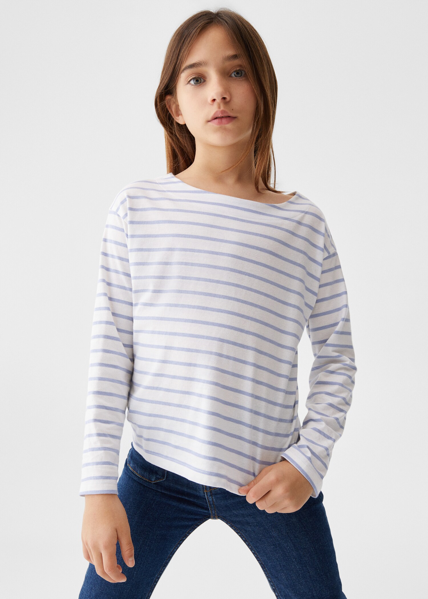 Långärmad randig t-shirt - Bild av mittparti