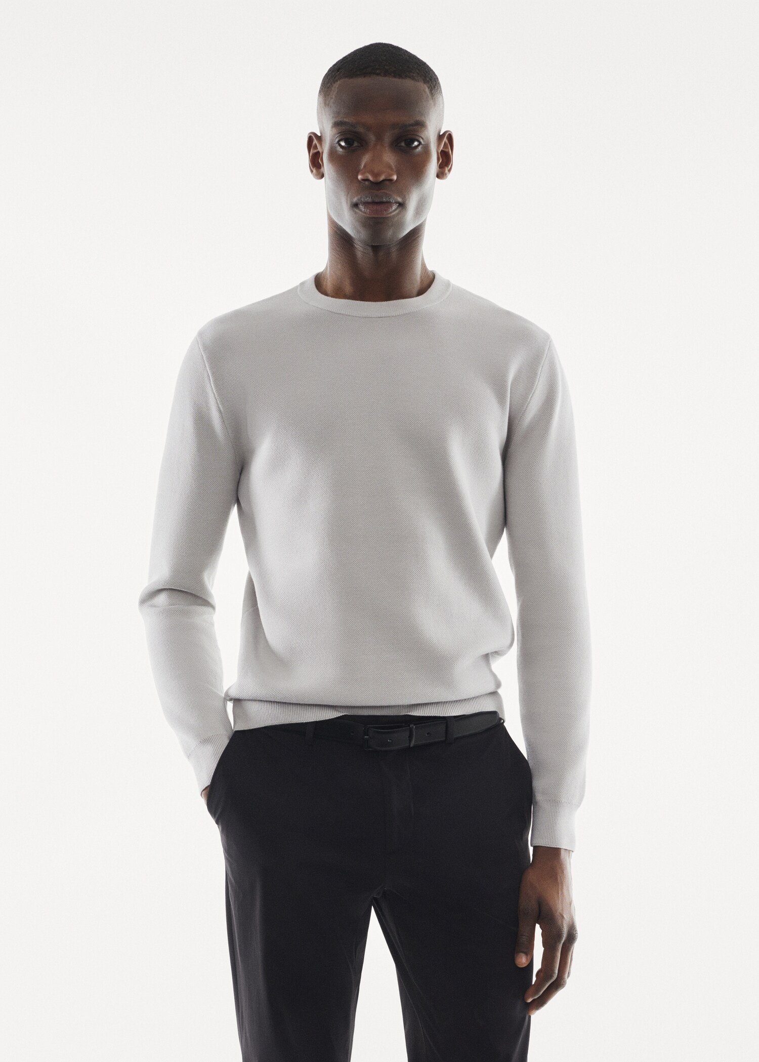 Round-neck breathable sweater - Medium plane