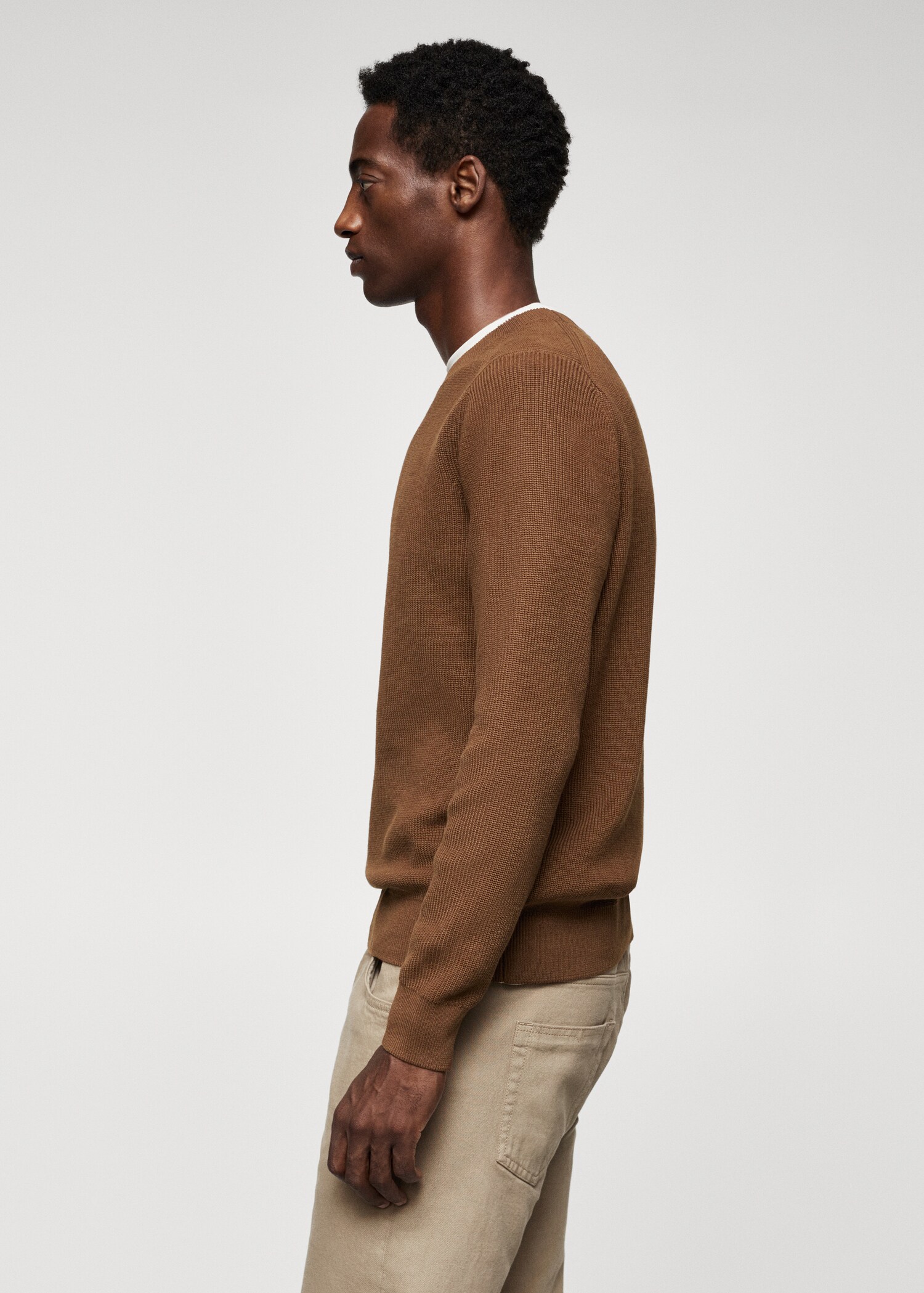 Structured cotton sweater - Details of the article 6