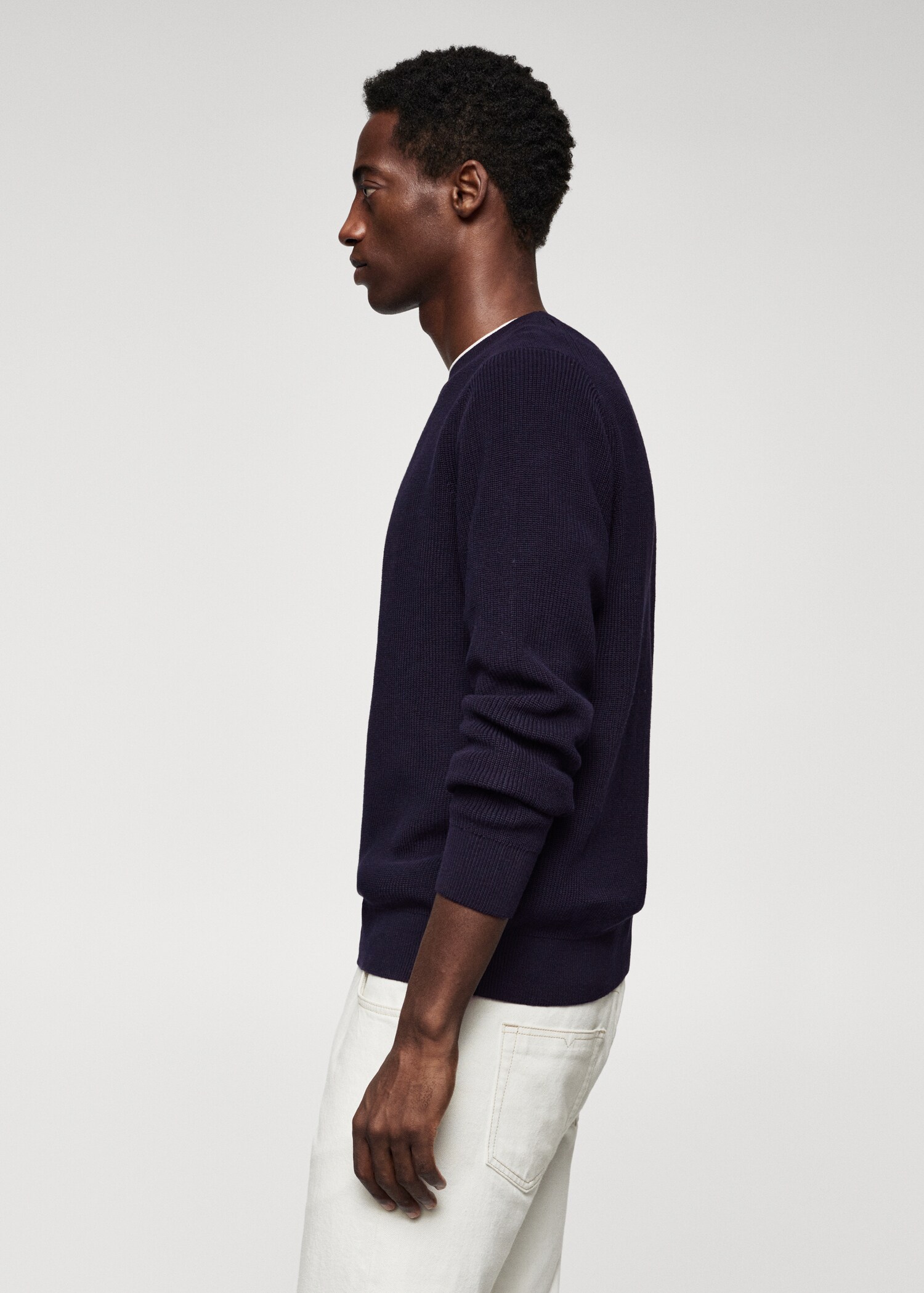 Structured cotton sweater - Details of the article 6