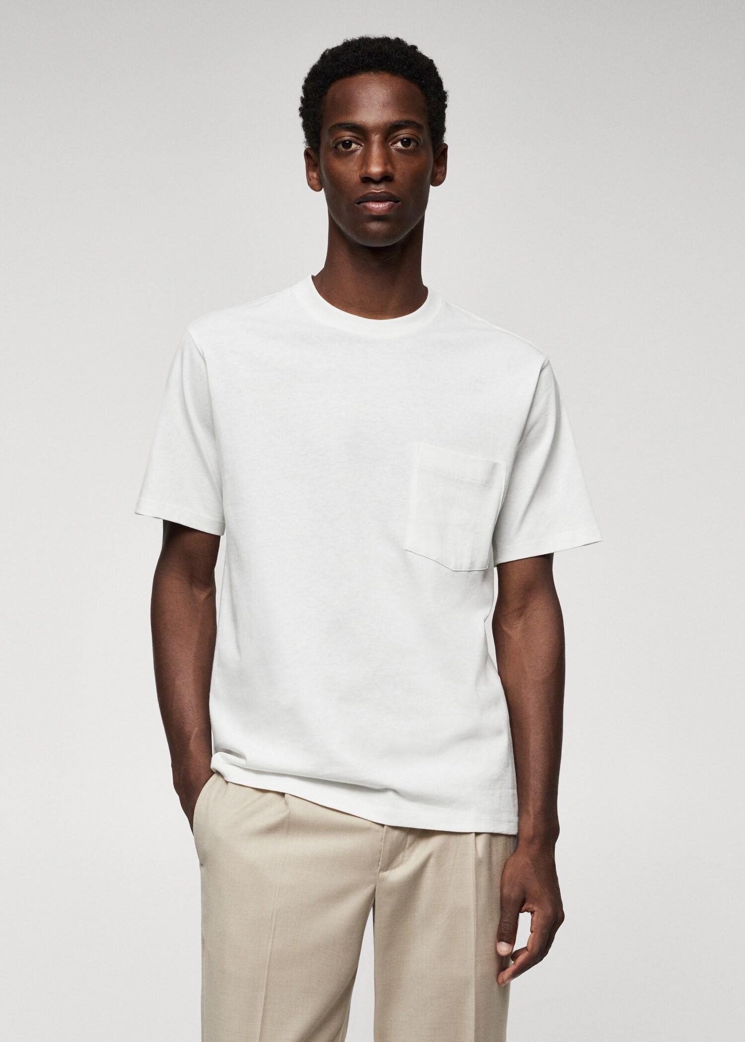 Pocket cotton T-shirt - Medium plane