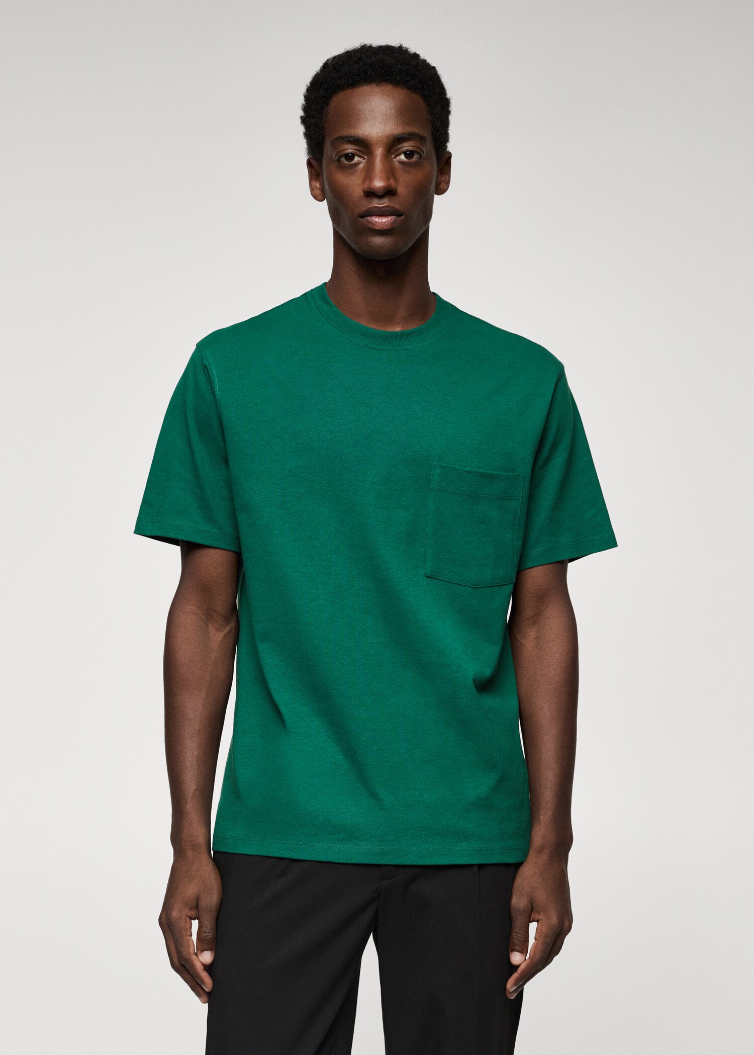 Pocket cotton T-shirt - Medium plane