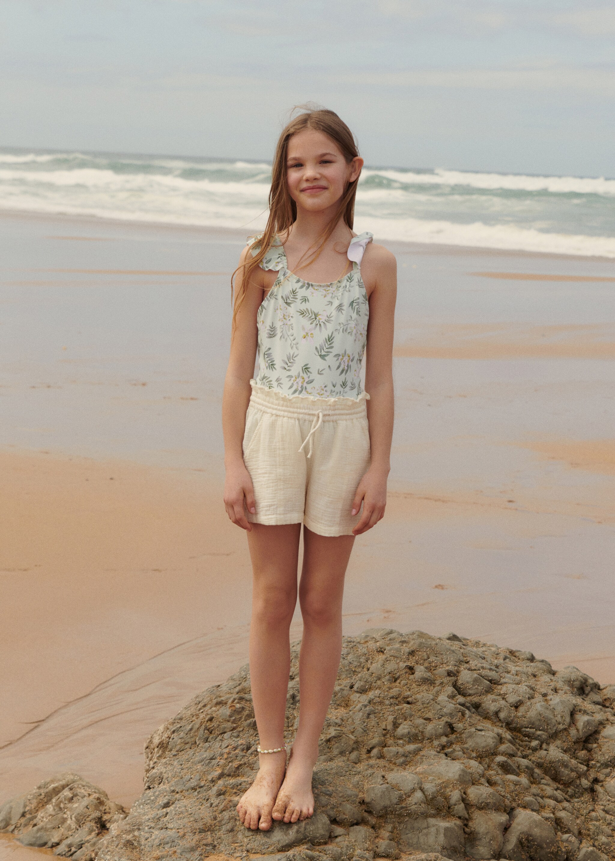 Leaf-print swimsuit - Details of the article 5