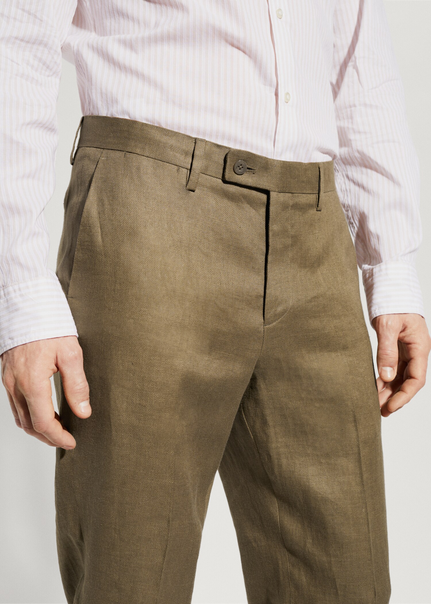 100% linen suit trousers - Details of the article 1