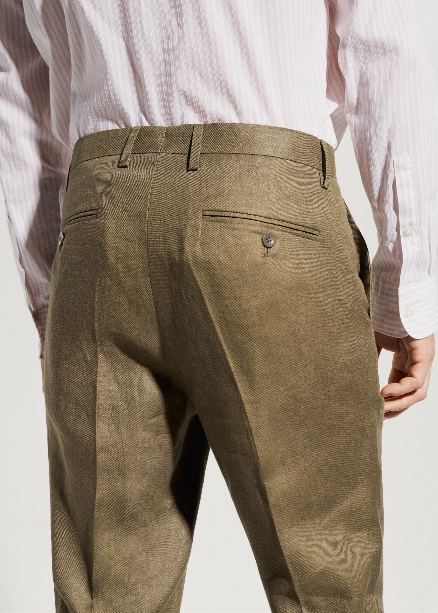 100% linen suit trousers - Details of the article 2