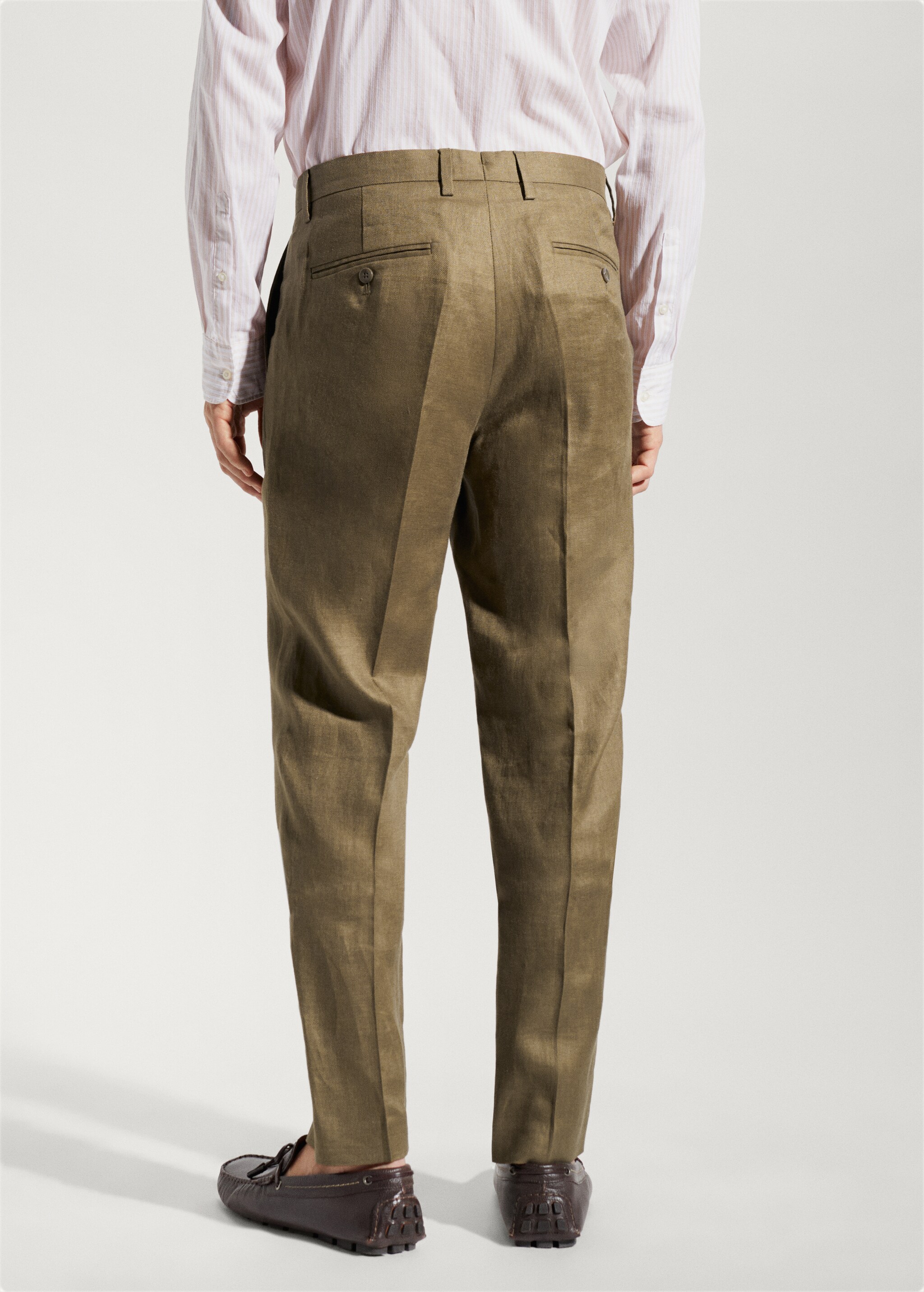 100% linen suit trousers - Reverse of the article