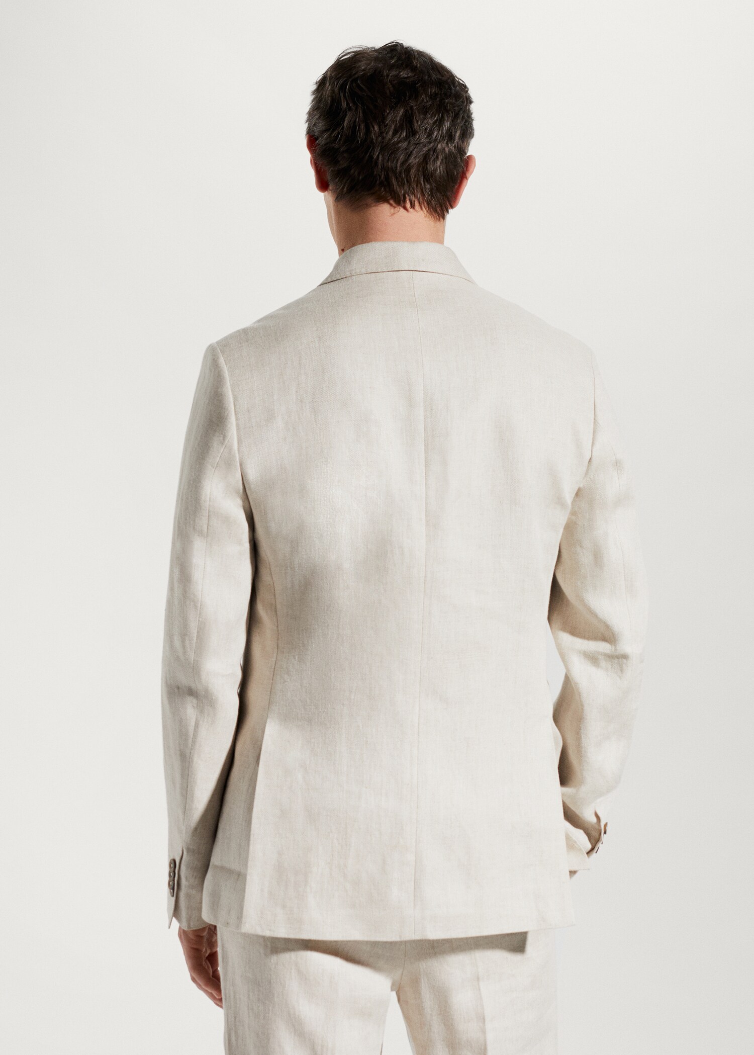 100% linen suit blazer - Reverse of the article