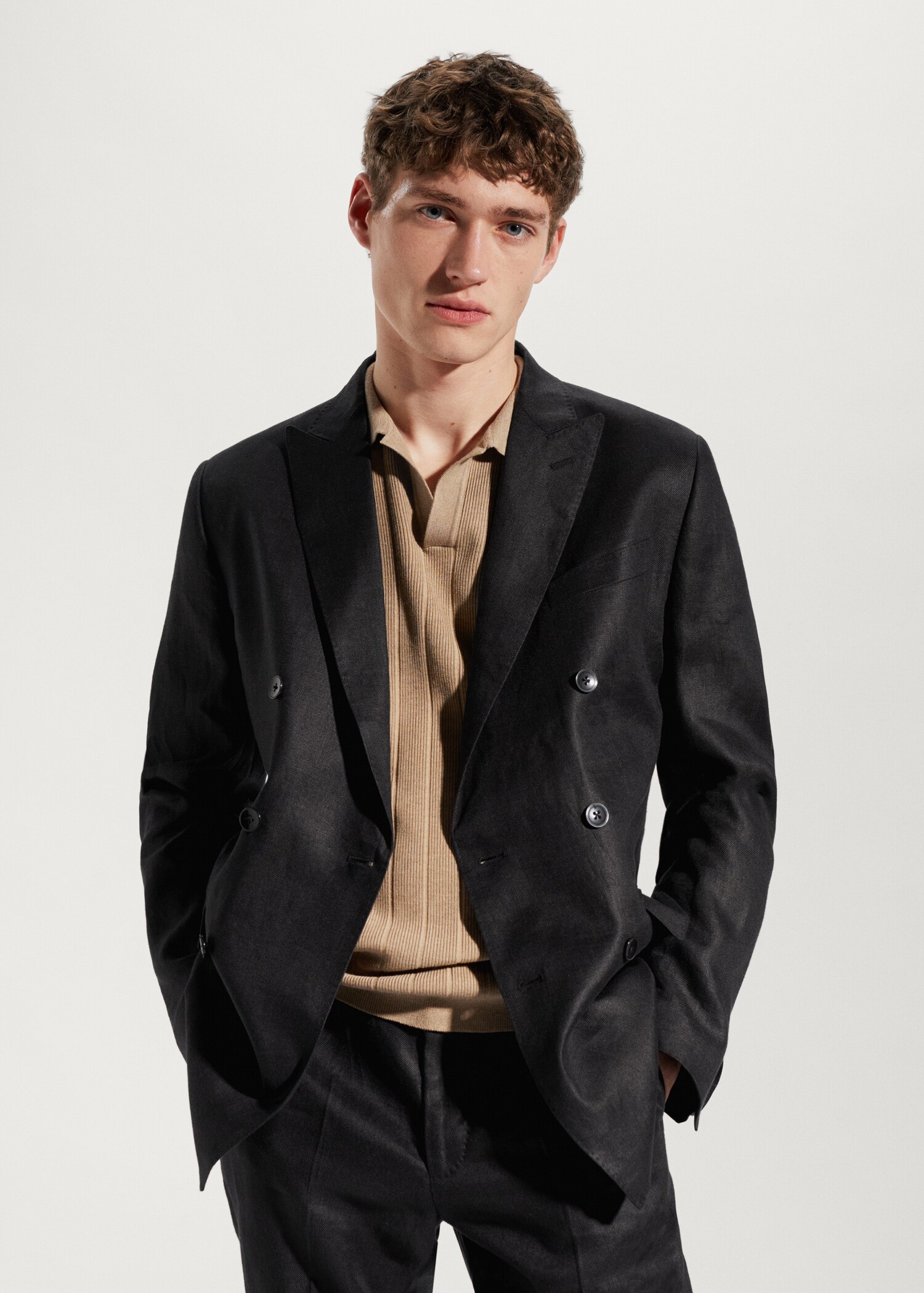 Blazer suit 100% linen - Medium plane