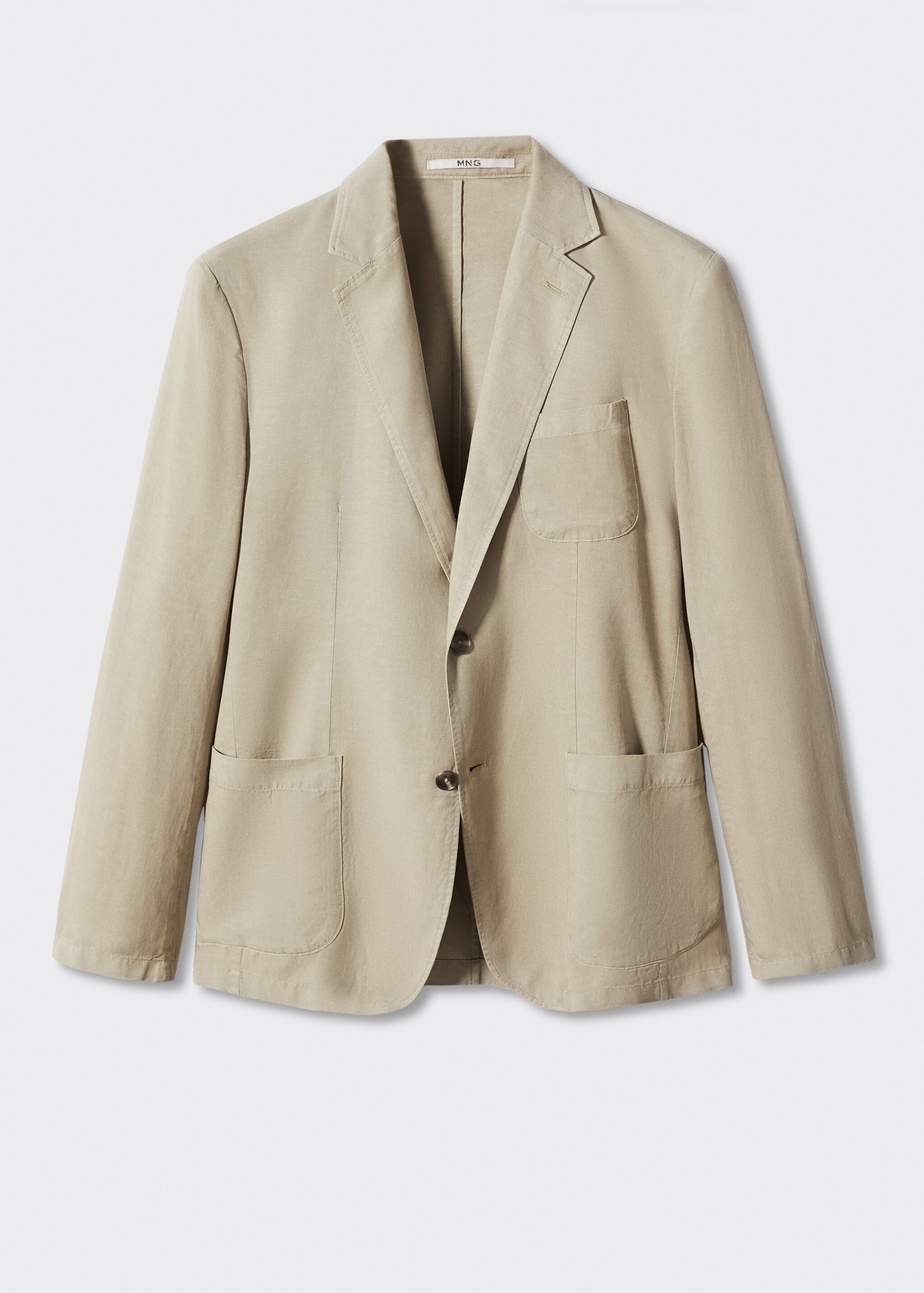 Slim fit linen cotton-blend blazer - Article without model