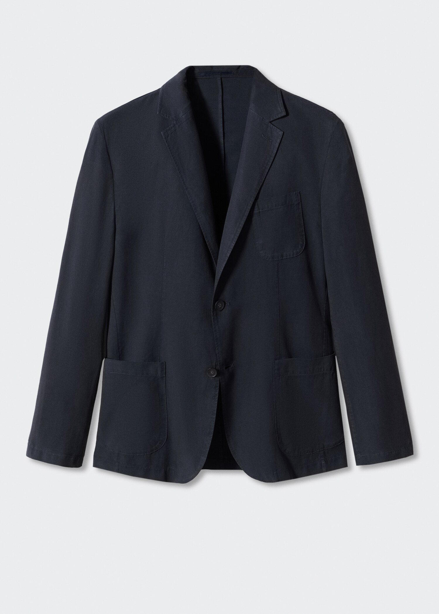 Blazer slim fit i lin og bomull - Artikkel uten modell