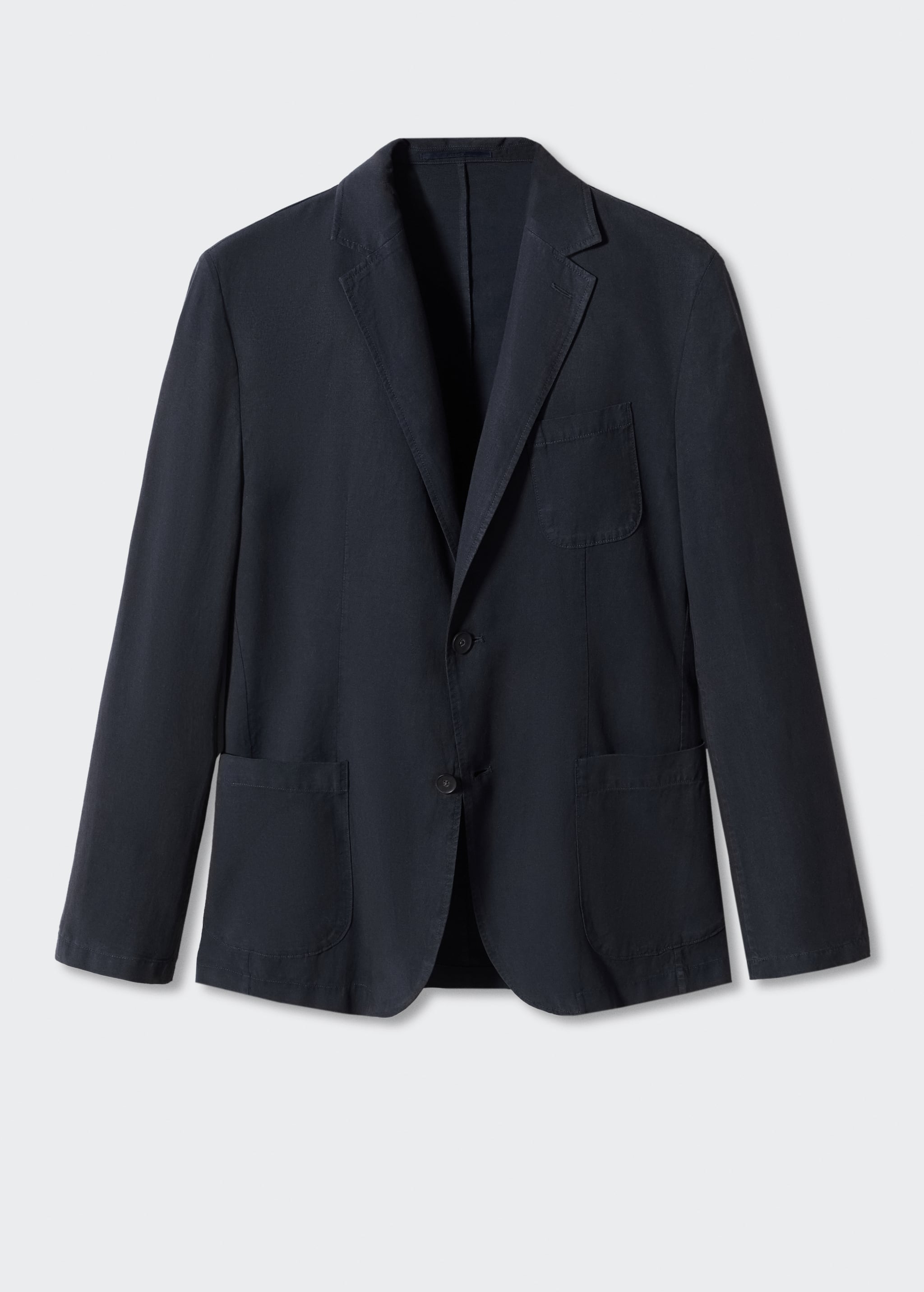 Slim fit linen cotton-blend blazer - Article without model