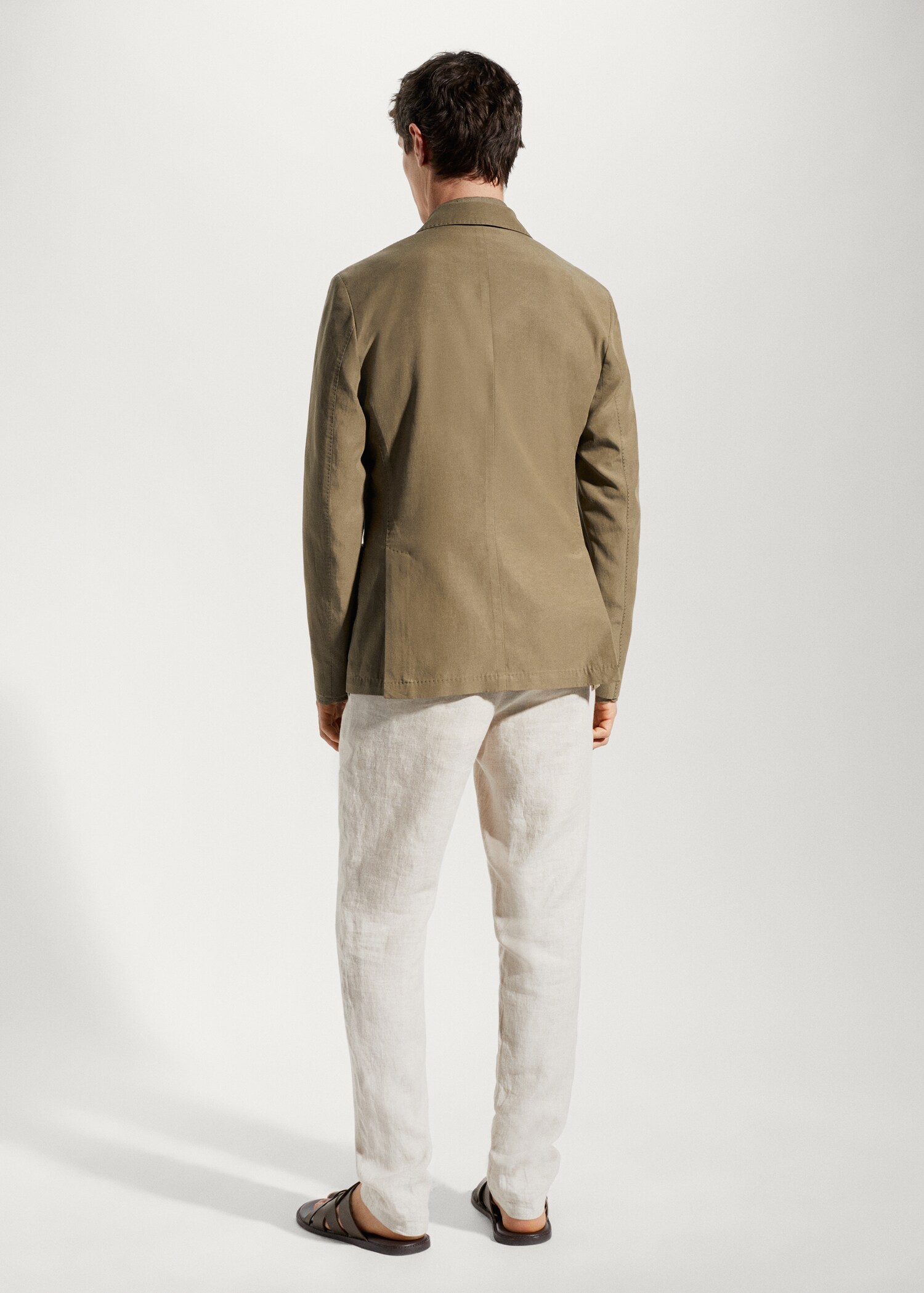 Slim fit cotton blazer - Reverse of the article
