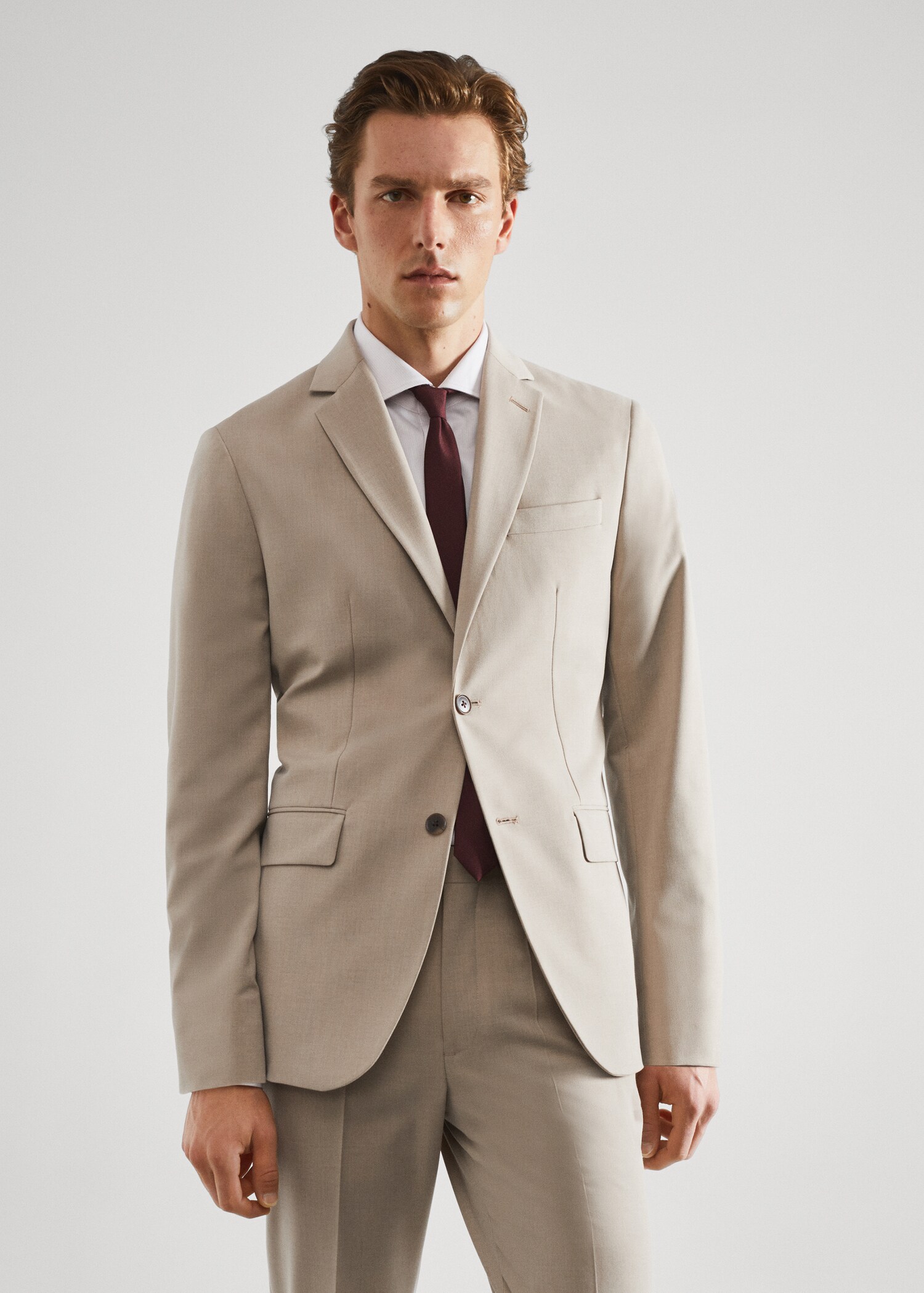 Slim-fit suit jacket  - Medium plane