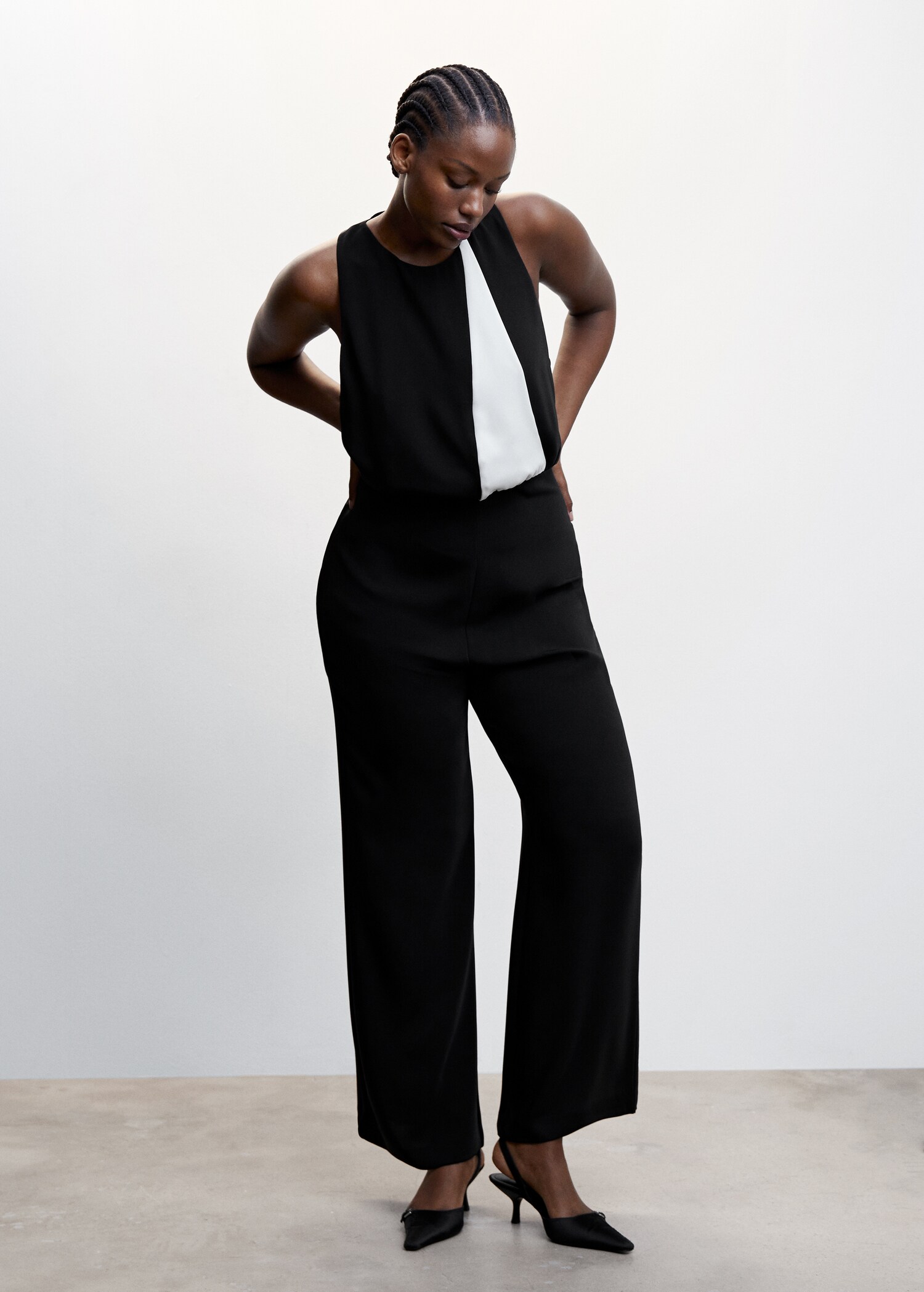 Bicolour long jumpsuit - Details of the article 3