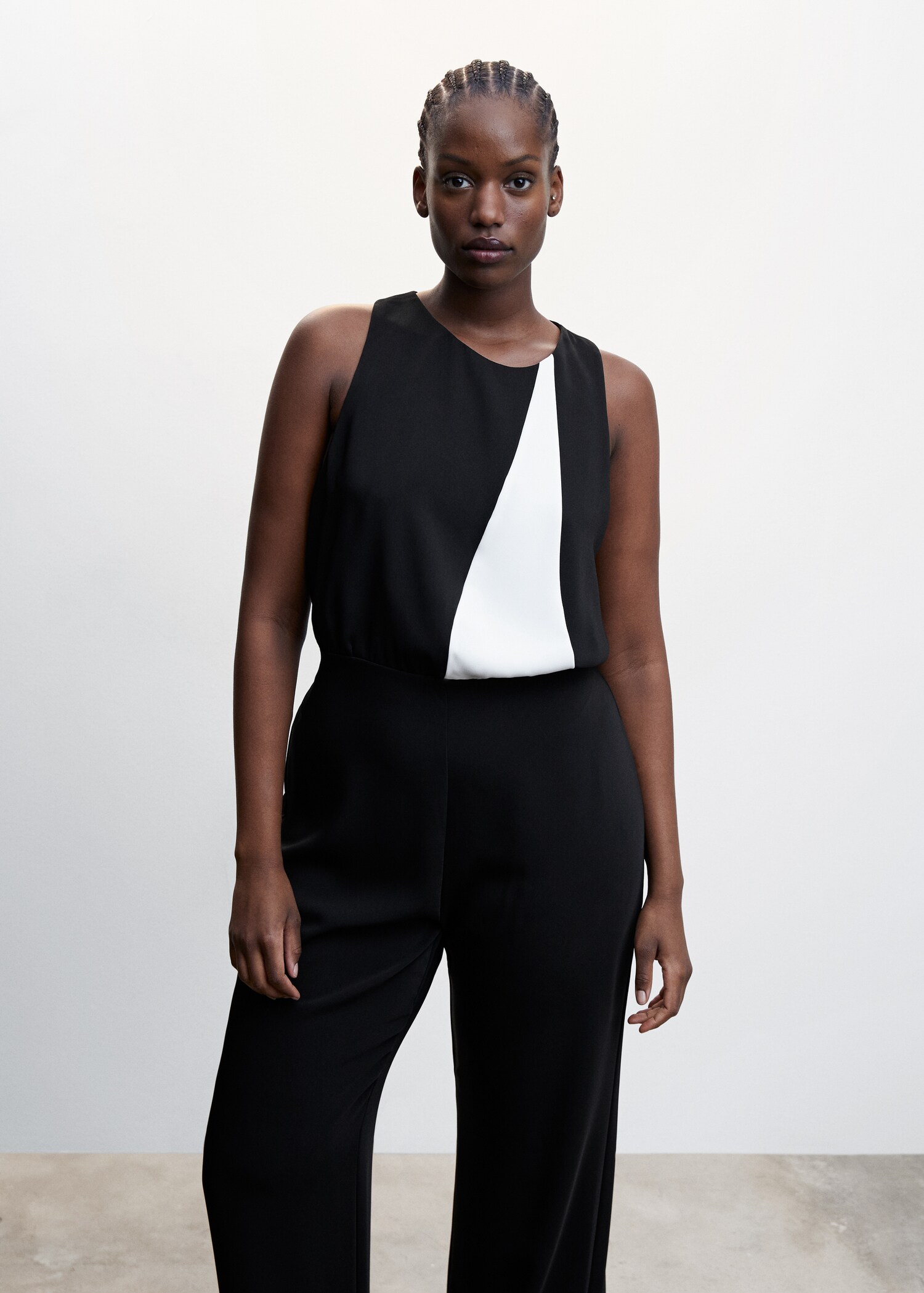 Bicolour long jumpsuit - Details of the article 5