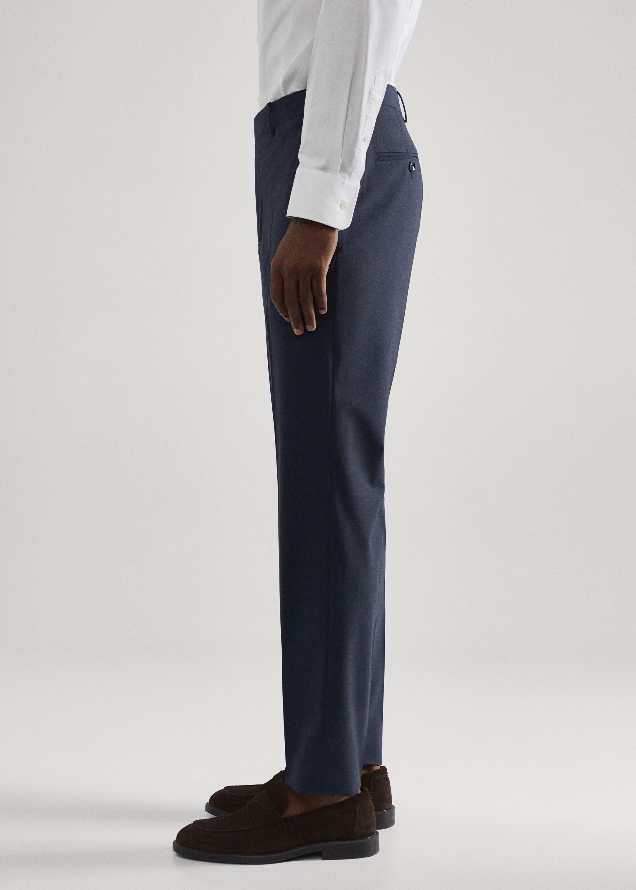 Slim fit wool suit trousers - Details of the article 4