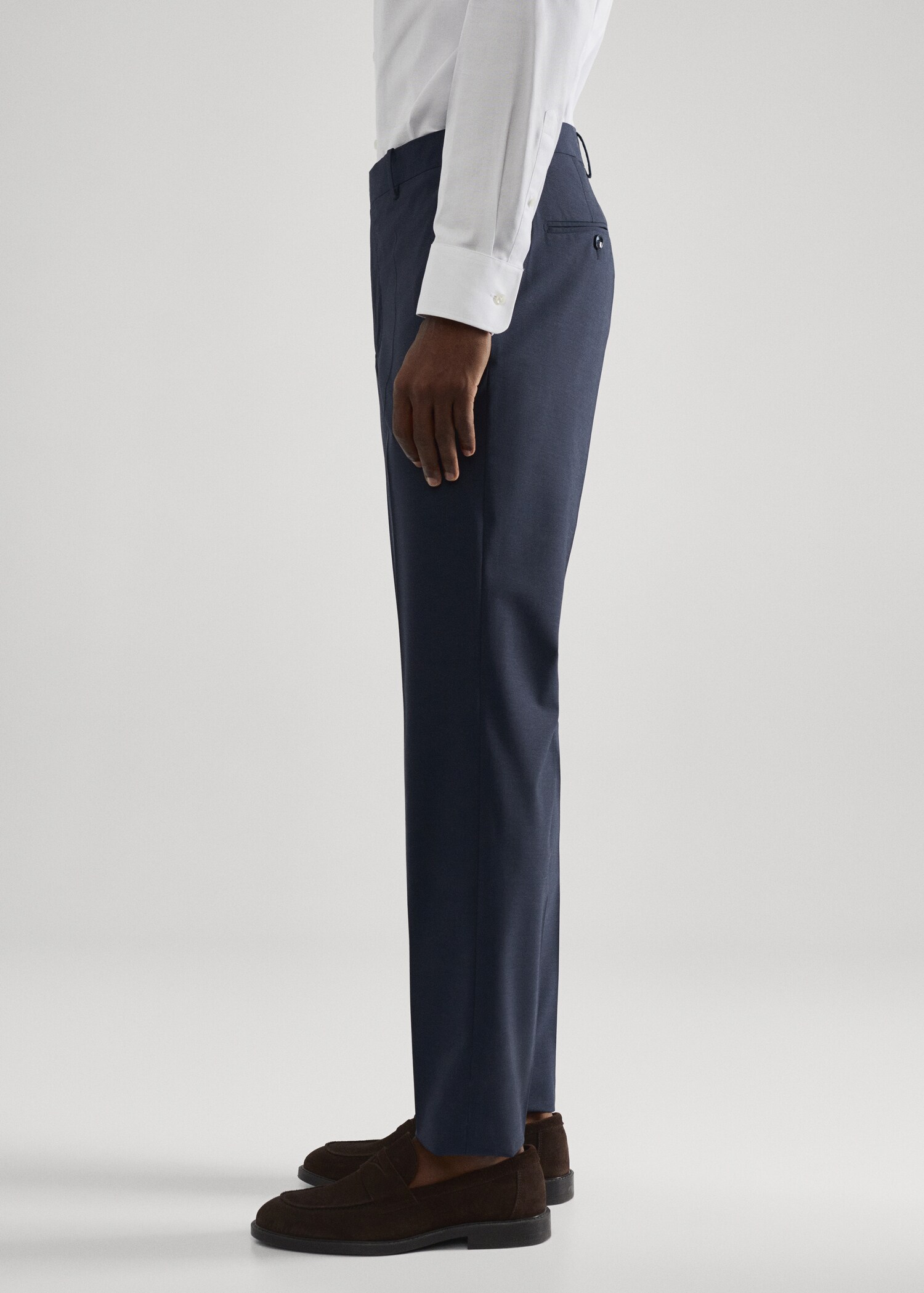 Slim fit wool suit pants - Details of the article 4