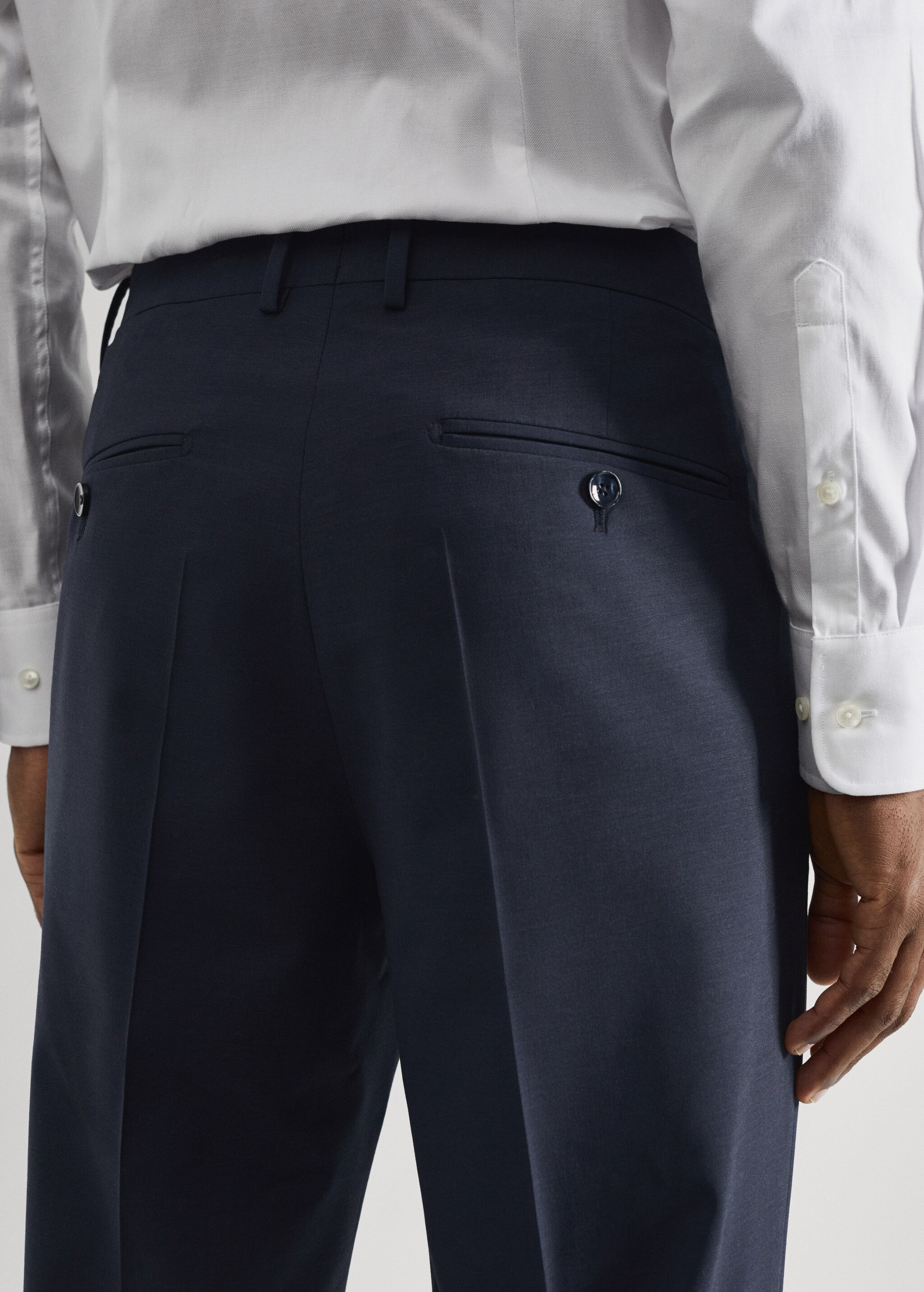 Slim fit wool suit trousers - Details of the article 6