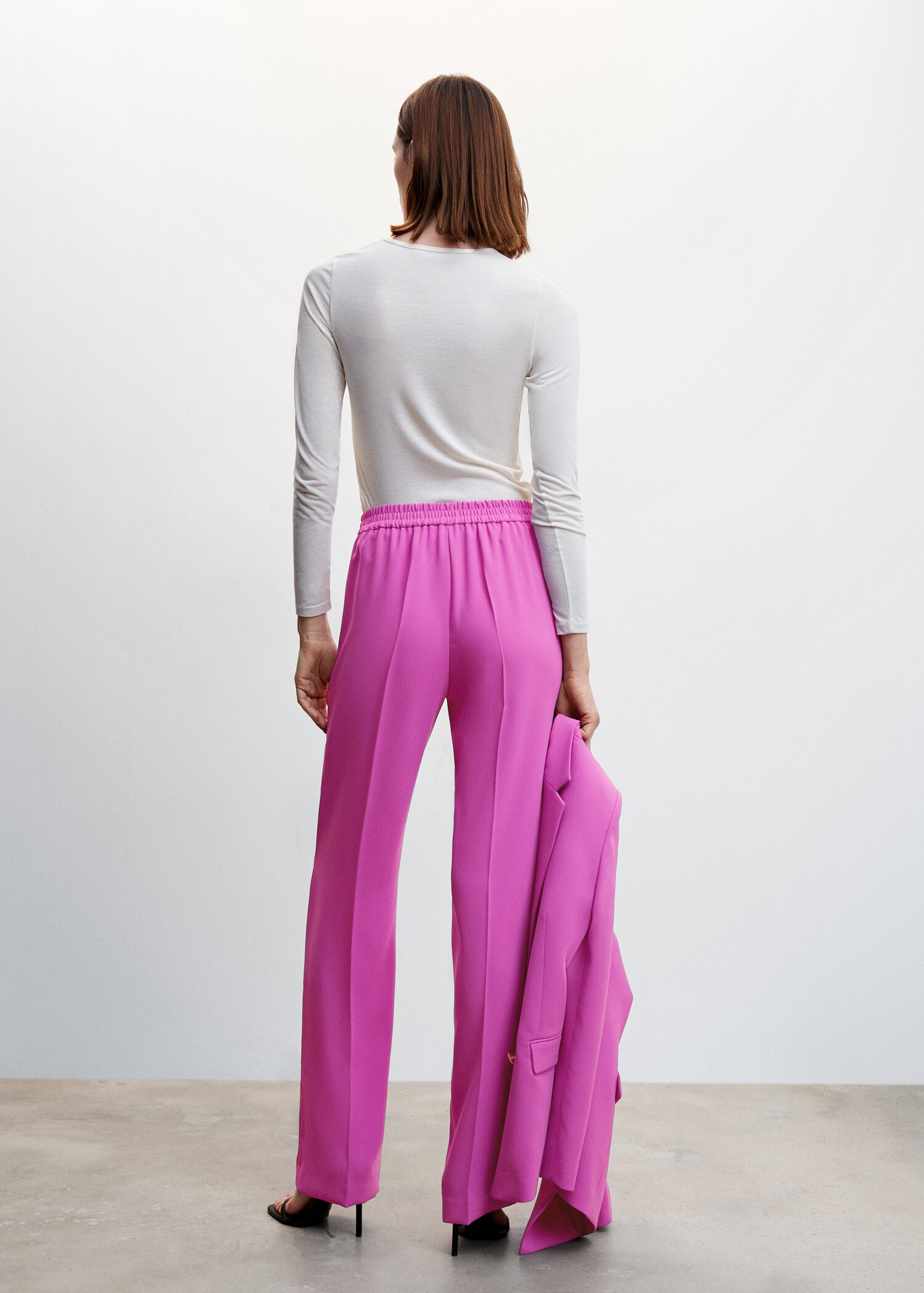 Pantalón traje cintura elástica - Reverso del artículo