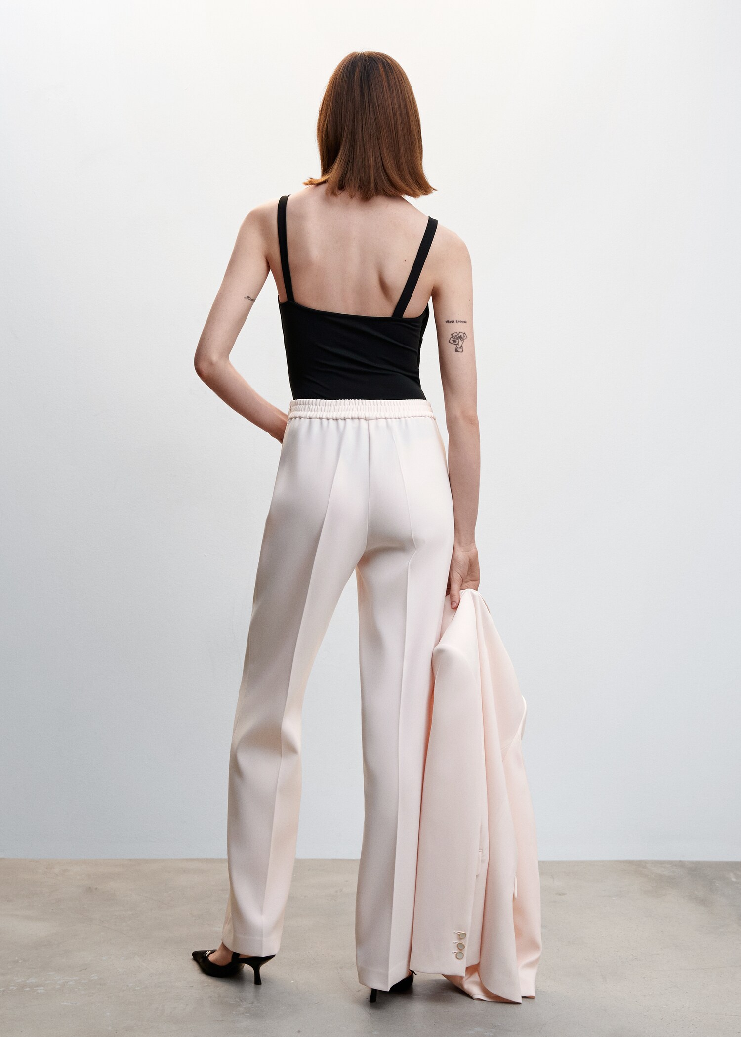 Pantalón traje cintura elástica - Reverso del artículo