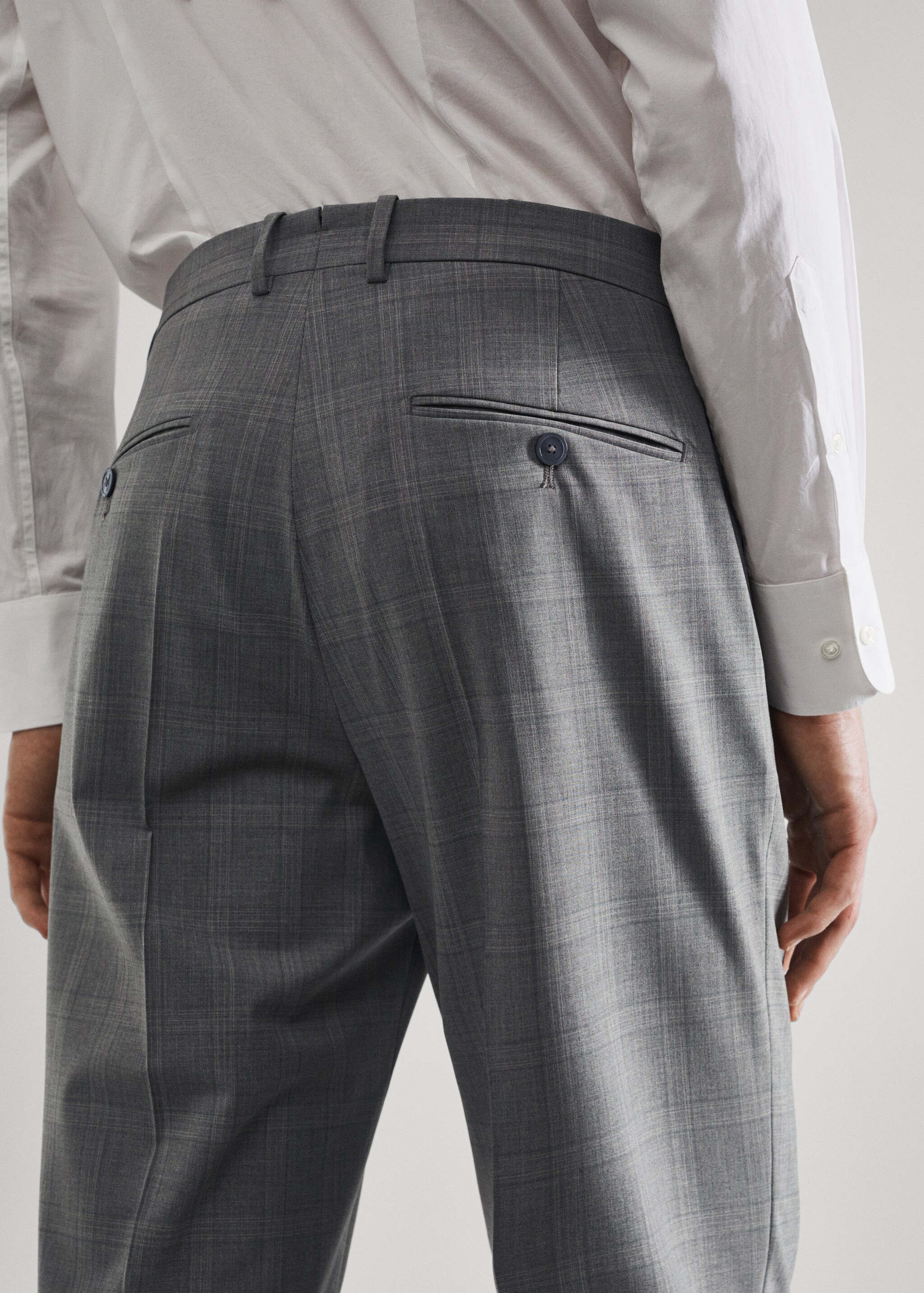 Pantalón traje slim fit lana - Detalle del artículo 2