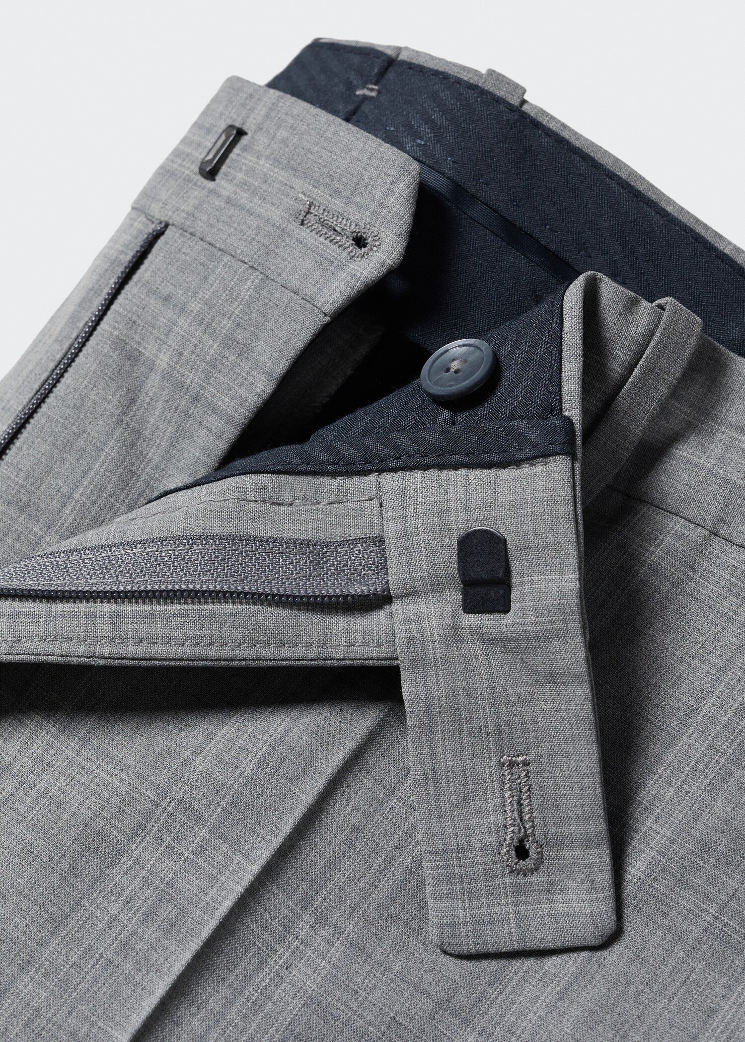 Slim fit wool suit trousers - Details of the article 8