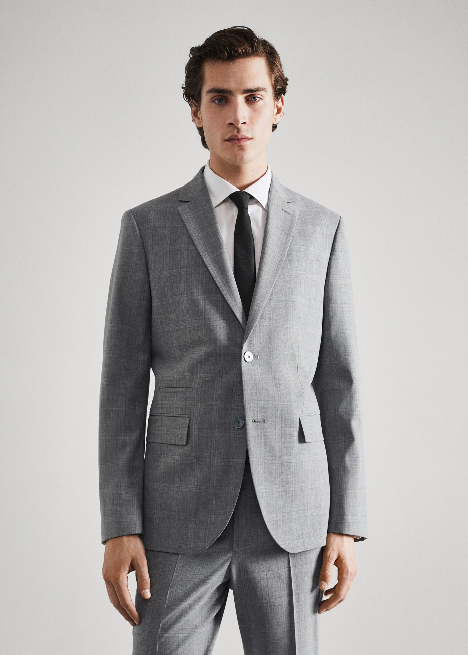 Giacca completo lana slim fit quadri - Piano medio
