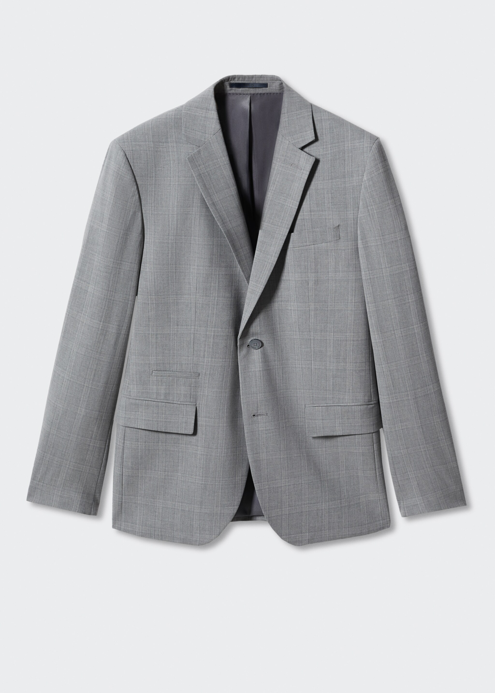 Check slim-fit wool suit jacket - Article without model