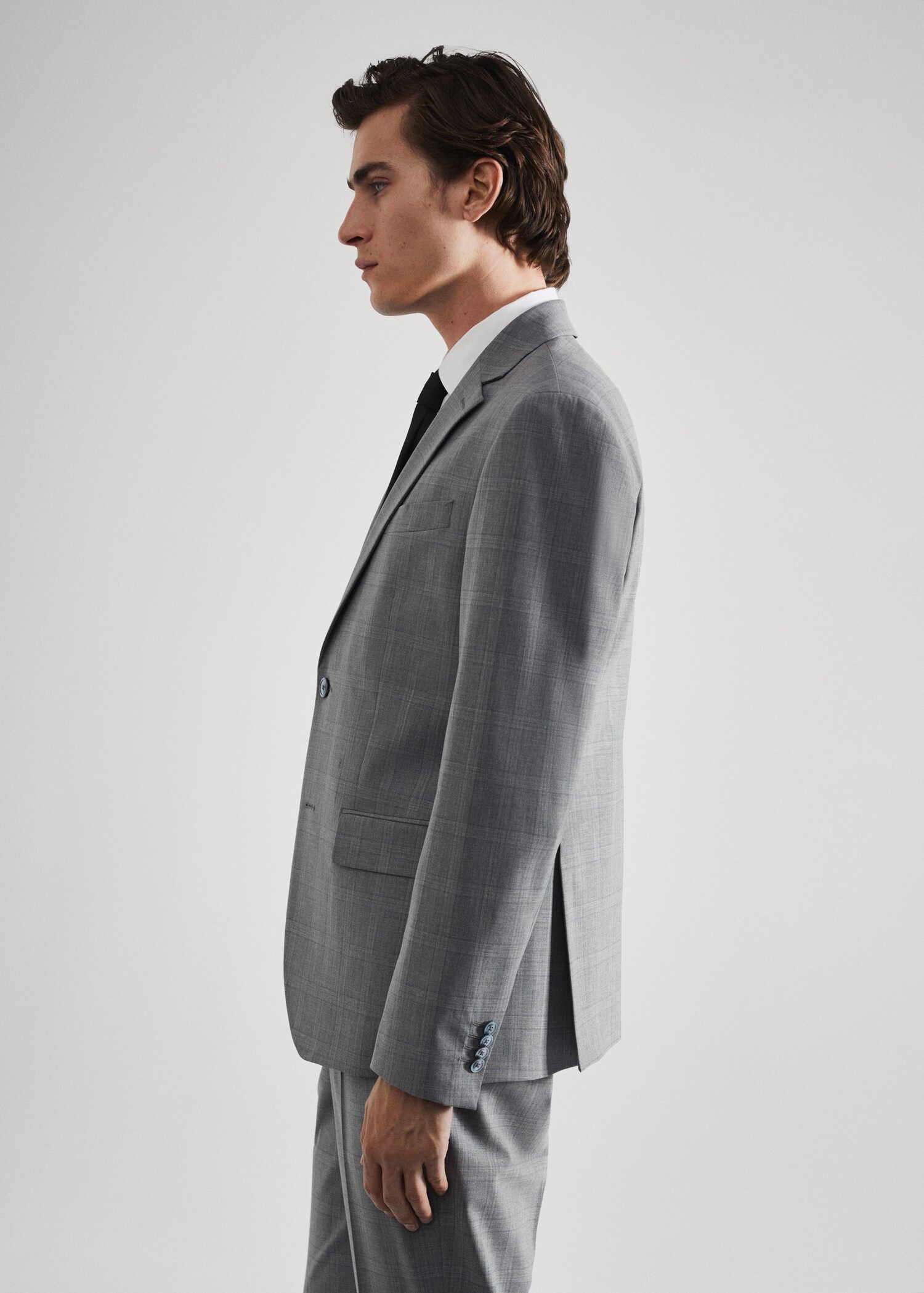 Giacca completo lana slim fit quadri - Dettaglio dell'articolo 2