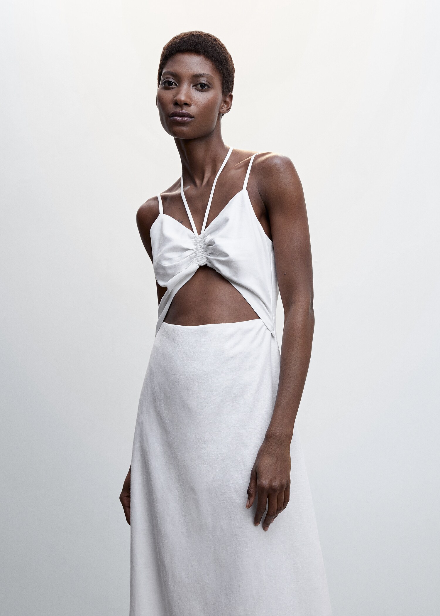 Cut-out ruched dress - Medium plane