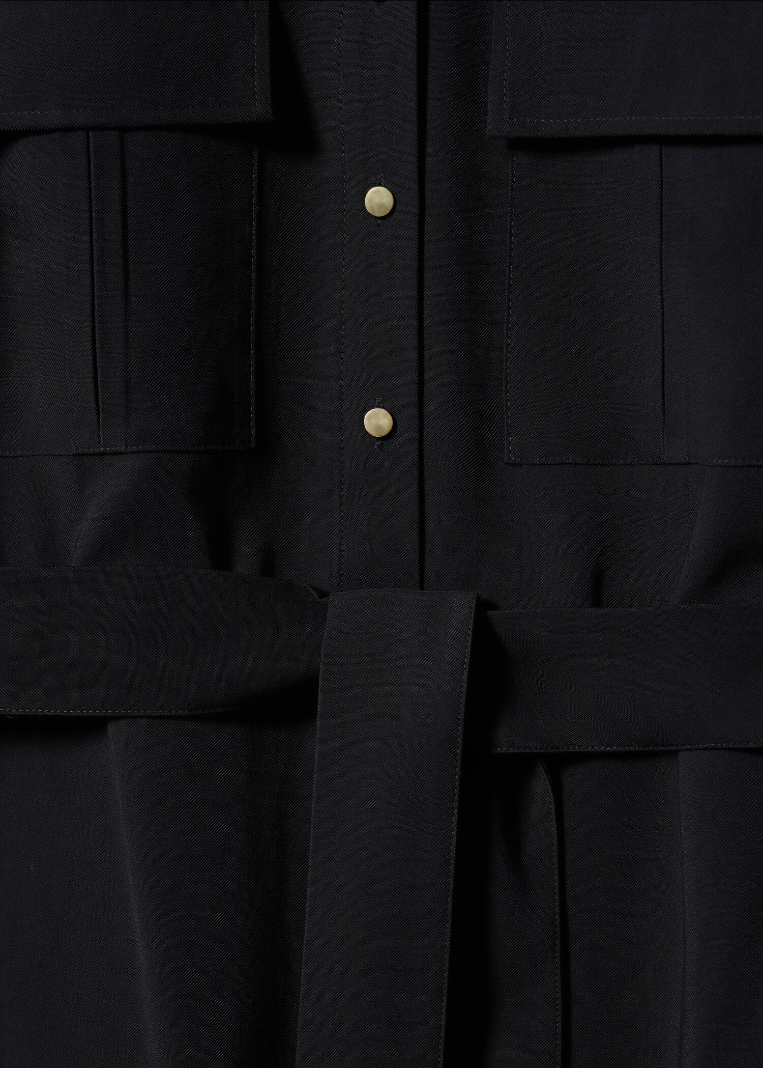 Vestido negro bolsillos cinturón - Detalle del artículo 8