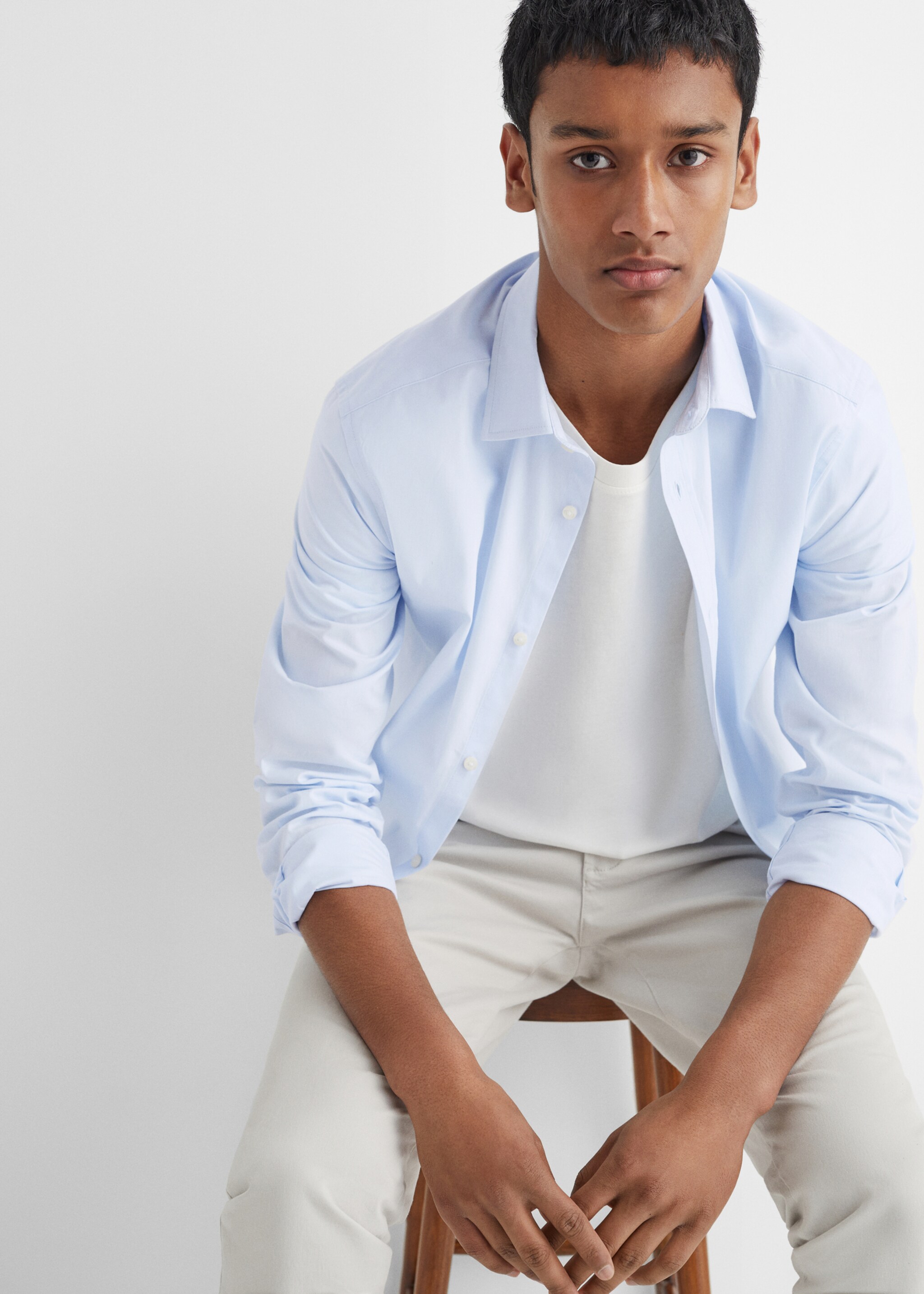 Basic katoenen slim-fit overhemd - Detail van het artikel 2