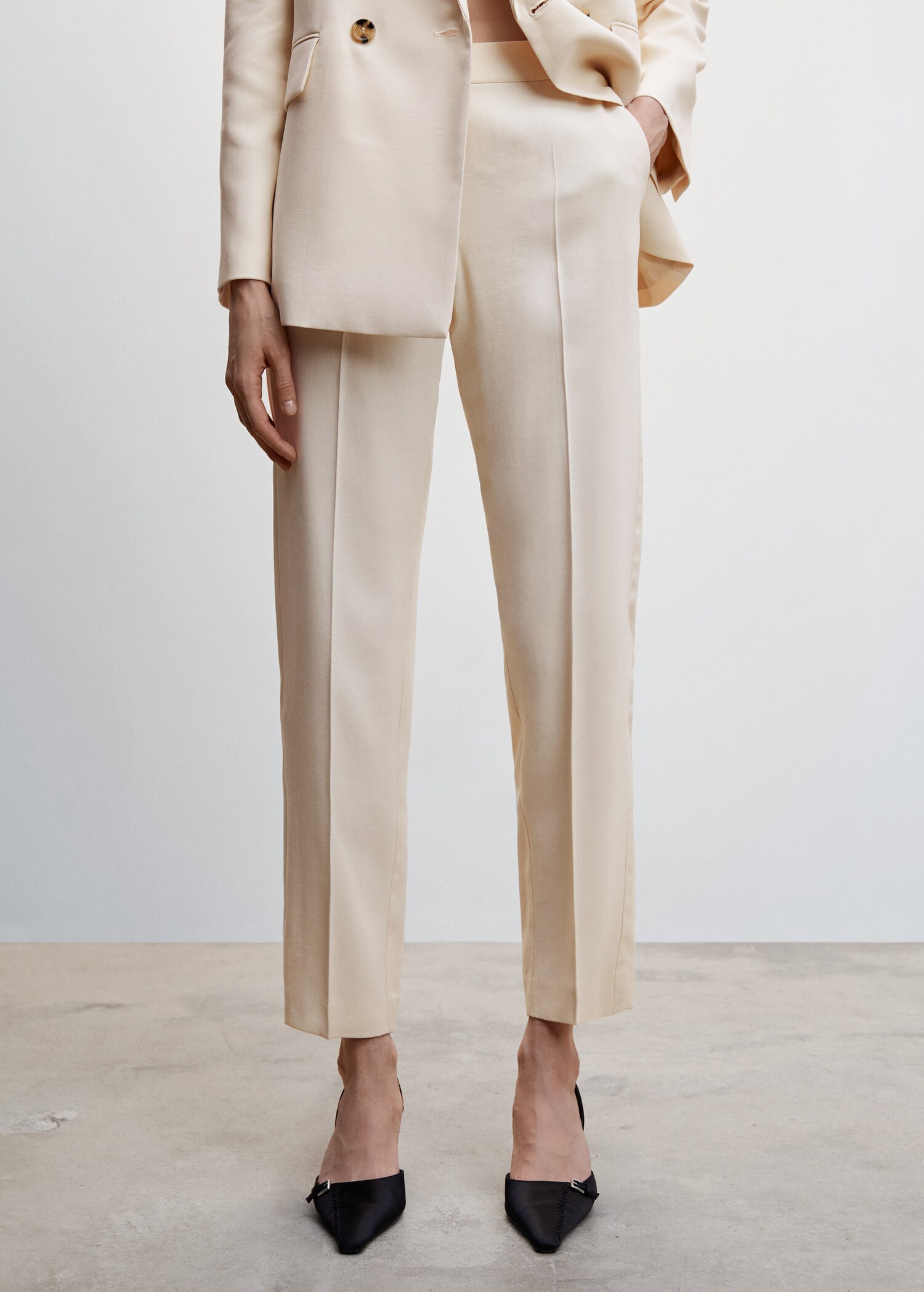 Straight suit trousers - Medium plane