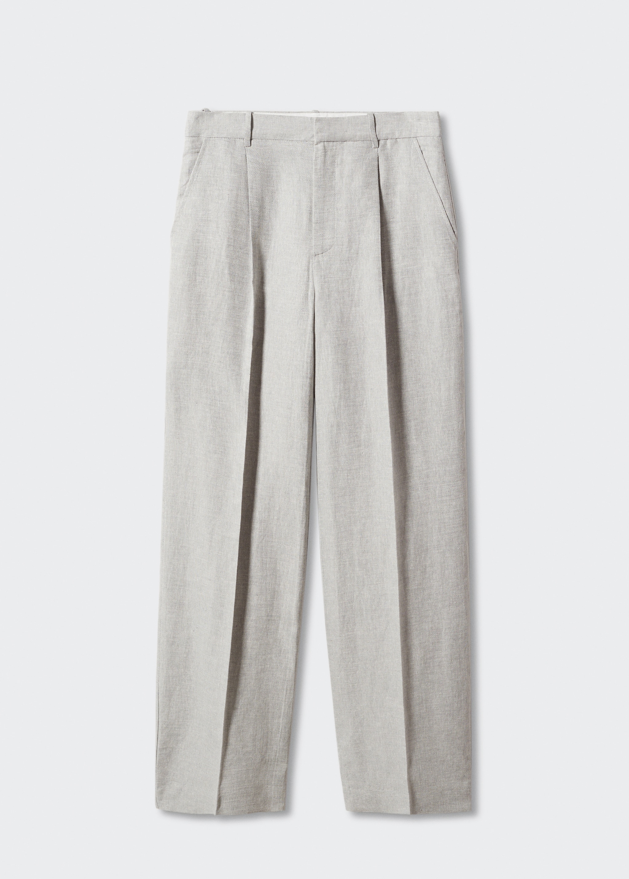 Herringbone linen suit trousers - Article without model