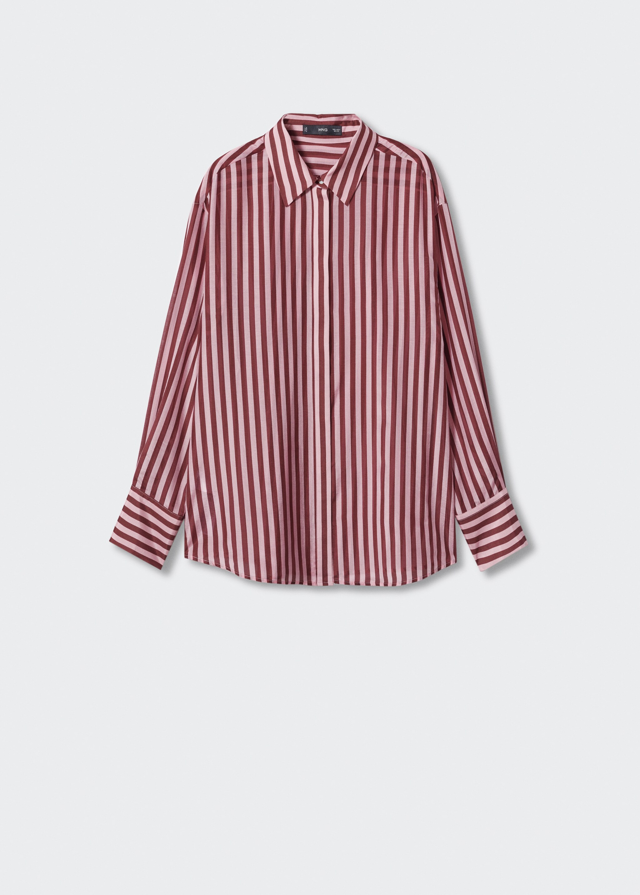 Striped cotton oversized shirt - Article without model