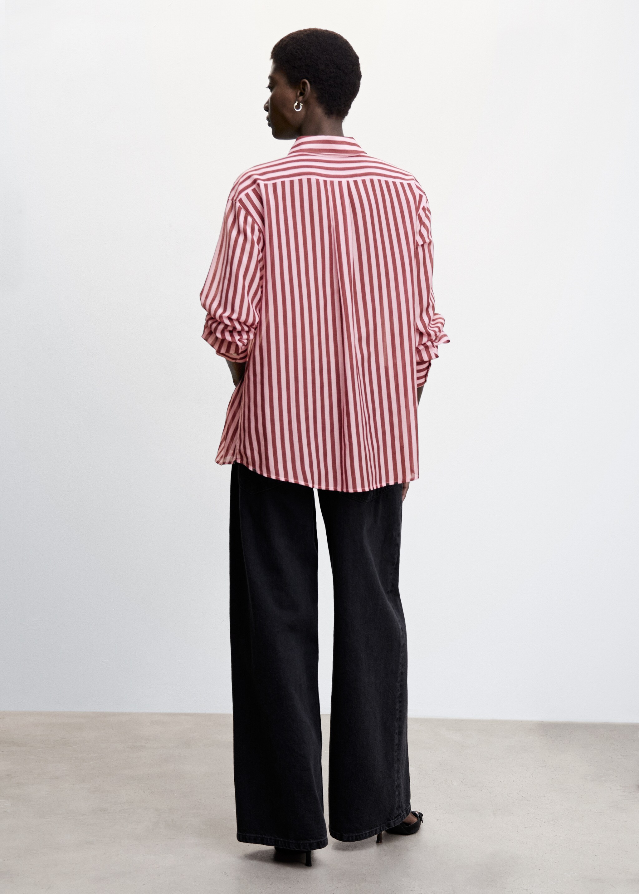 Striped cotton oversized shirt - Reverse of the article