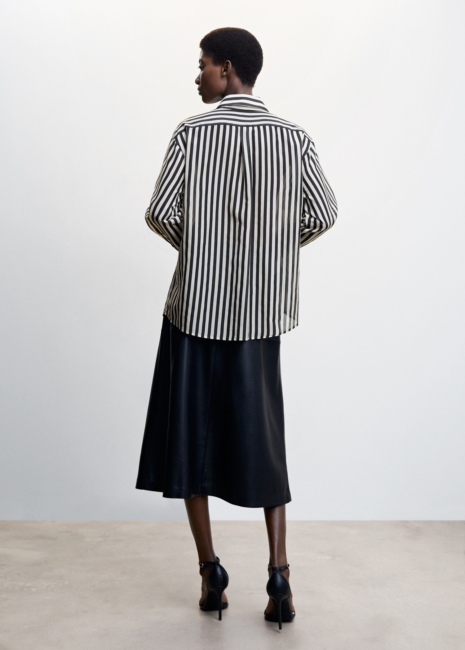 Chemise oversize coton rayures - Verso de l’article