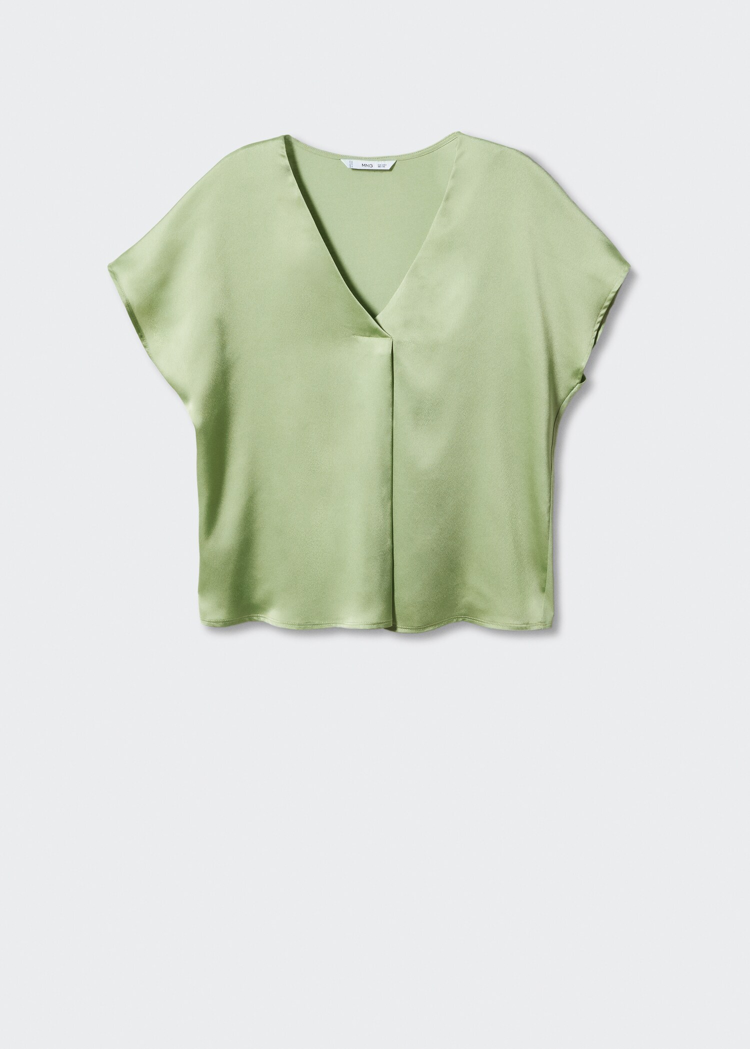 Satin V-neck t-shirt - Article without model
