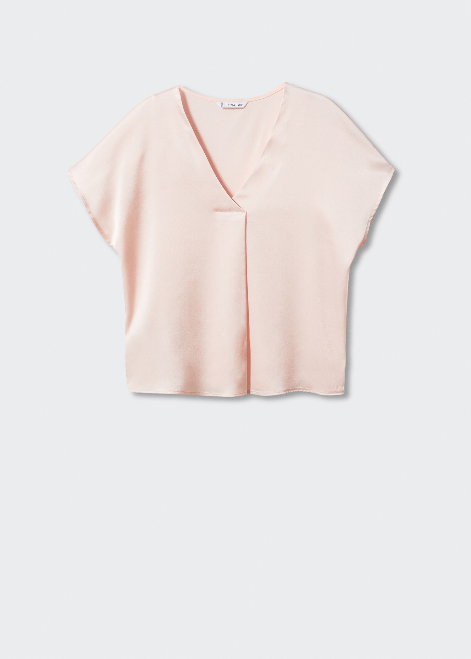 Satin V-neck t-shirt - Article without model