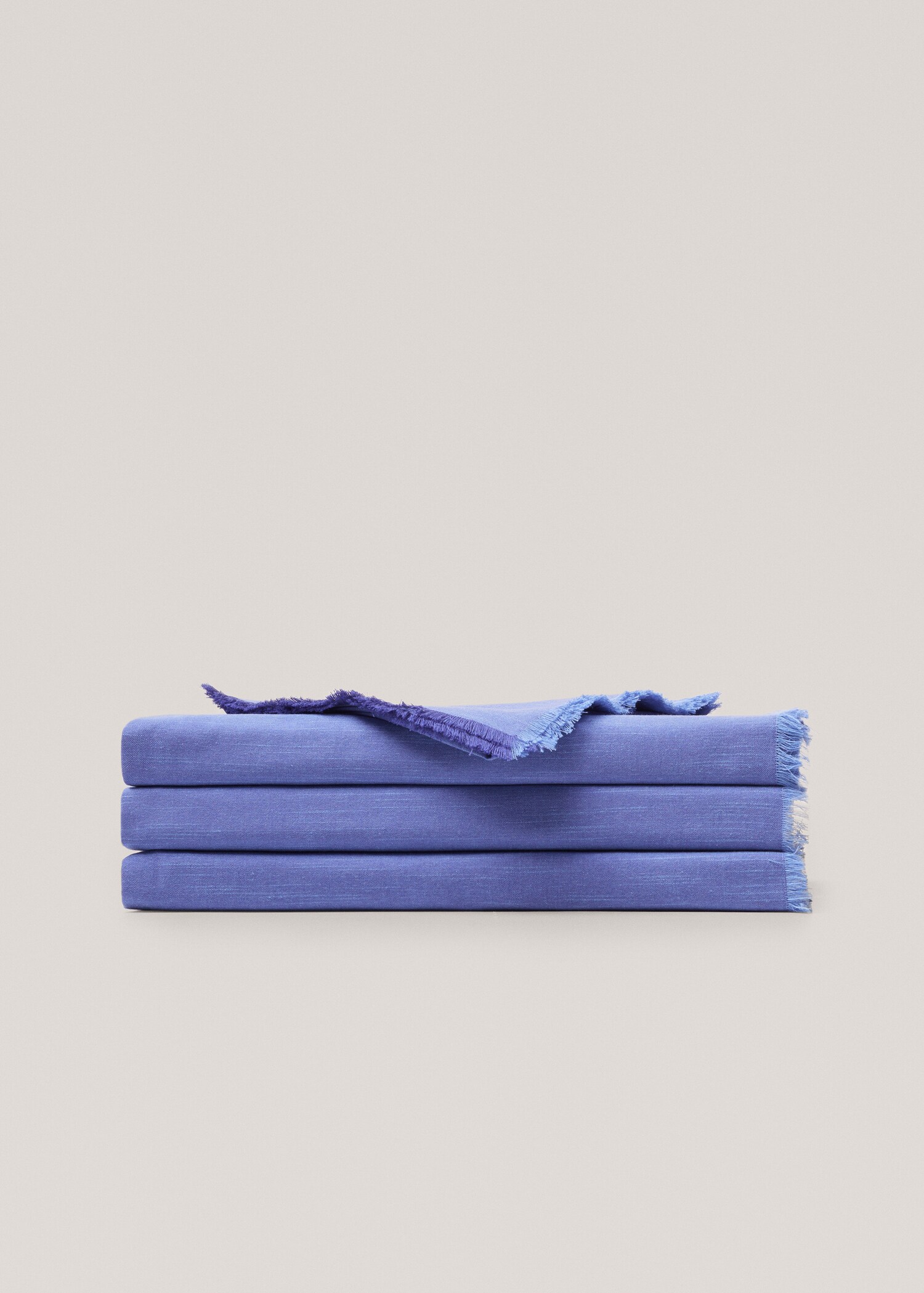 Baumwolltischdecke mit ausgefranstem Saum 150 x 150 cm - Artikel ohne Model