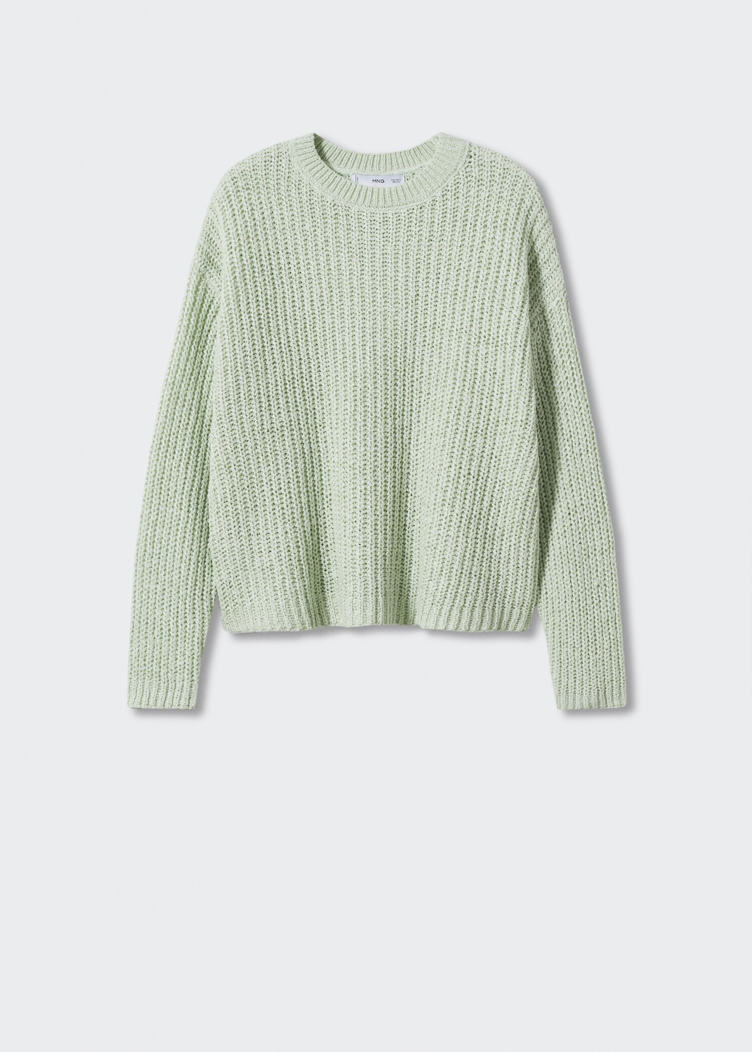 Sweter z dzianiny z okrągłym dekoltem - Artykuł bez modela/modelki