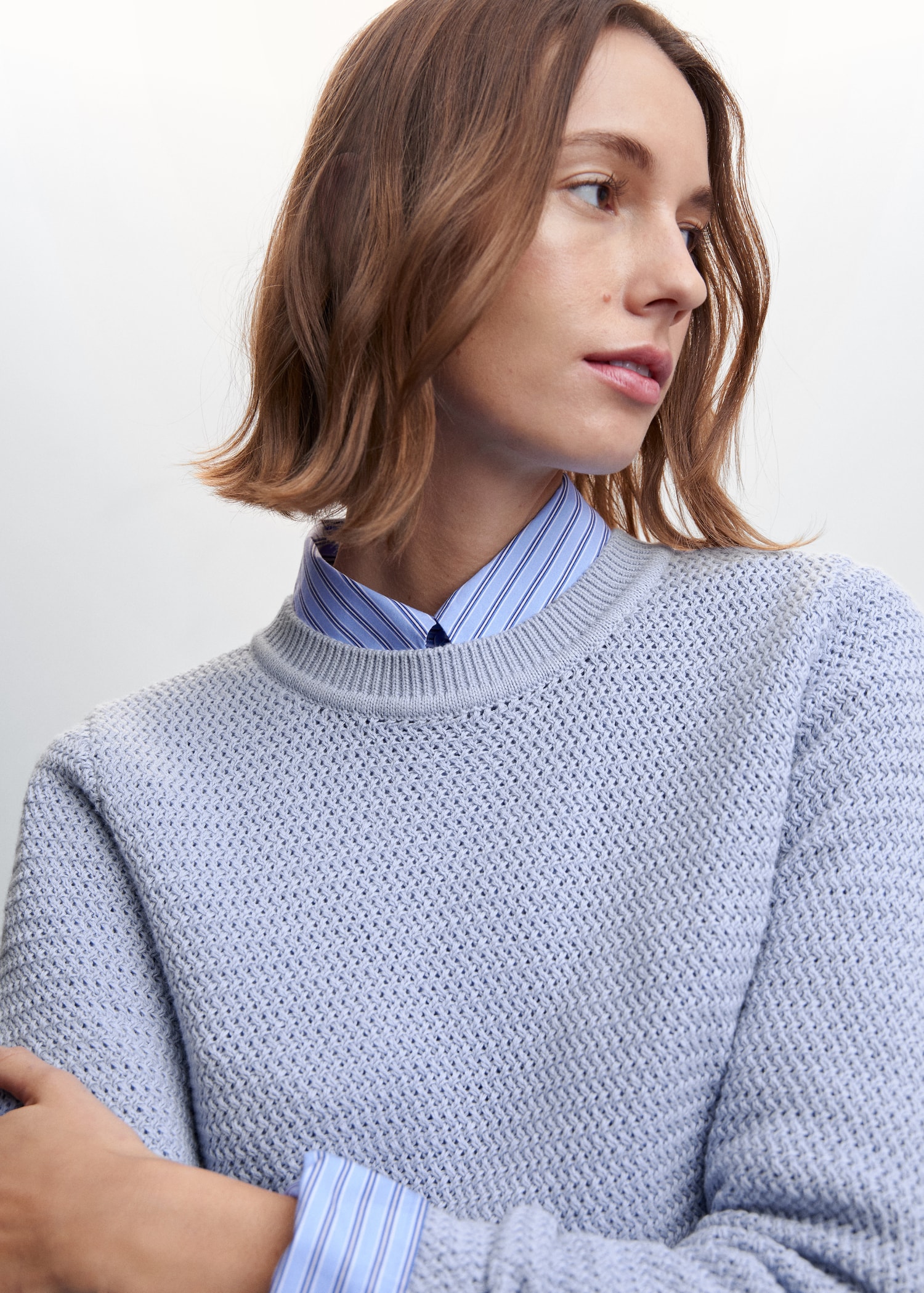 Knit cotton sweater - Details of the article 1
