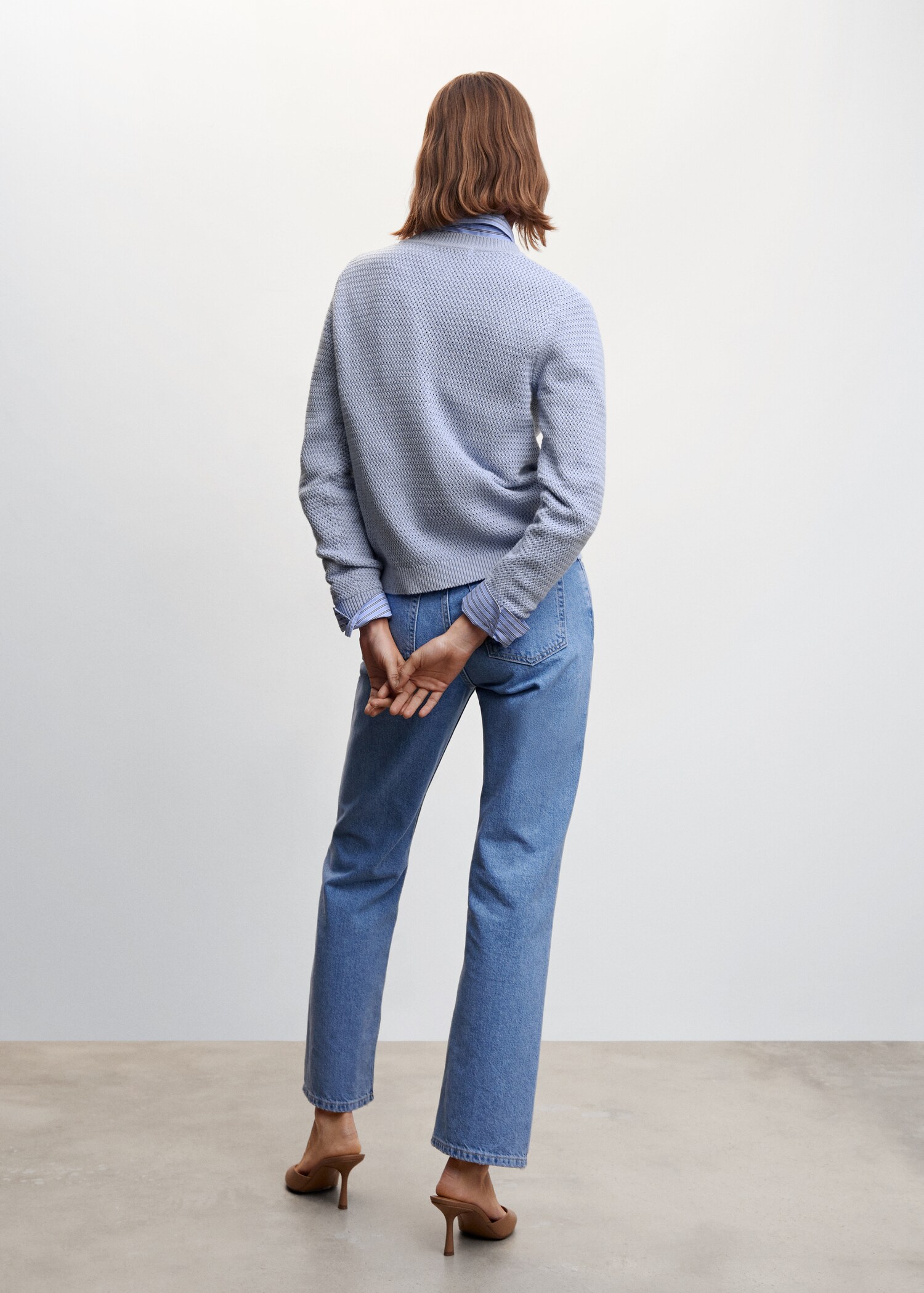 Knit cotton sweater - Reverse of the article