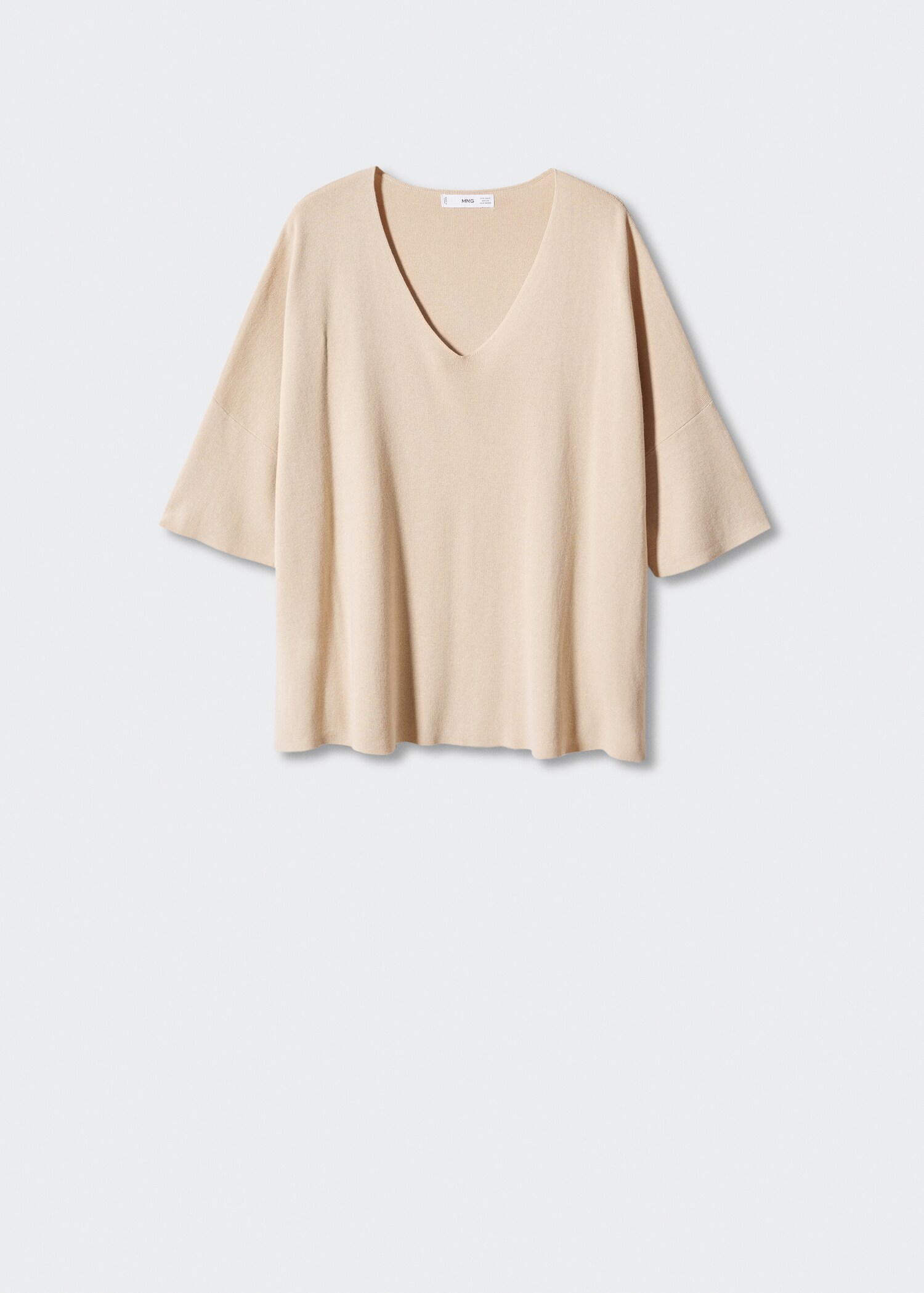 Oversize sweater with three-quarter sleeves - Article without model